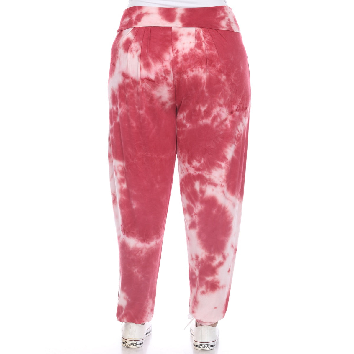  White Mark Plus Size Tie Dye Harem Pants - 1x - Bonton