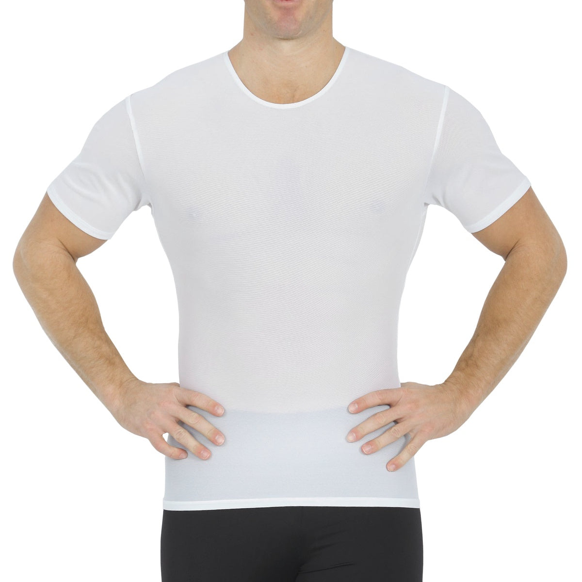  InstantFigure Insta Slim Power Mesh Compression Crew Neck 180TS0001 - Black - Bonton