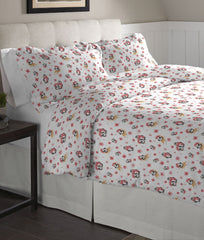 Solid & Print Flannel Duvet Sets Marzipan