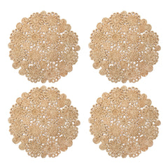 Daisy Jute 15" Round Placemat - Set of 4