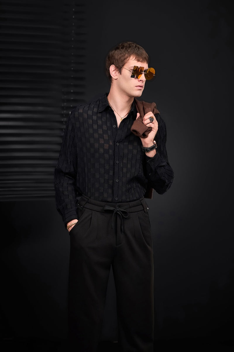  Barocco Solace Pleated Trousers BLACK - BLACK - Bonton