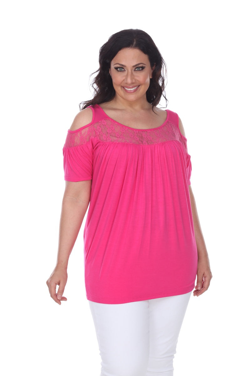  White Mark Plus Size Bexley Tunic Top - 1X - Bonton