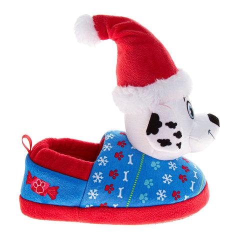 Paw Patrol Chase and Marshall Christmas Boys Slippers Cozy Plush Santa House Shoes Size Toddler