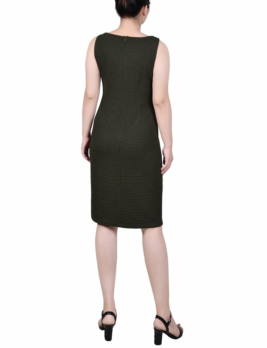  NY Collection Textured 3/4 Sleeve 2 Piece Dress Set - Black Beauty - Bonton