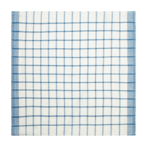 Windowpane - Napkins Blue & Natural 20"x20" - Set of 4