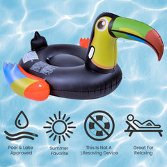 50" Multi Color Toucan Bird Ride on Pool Float