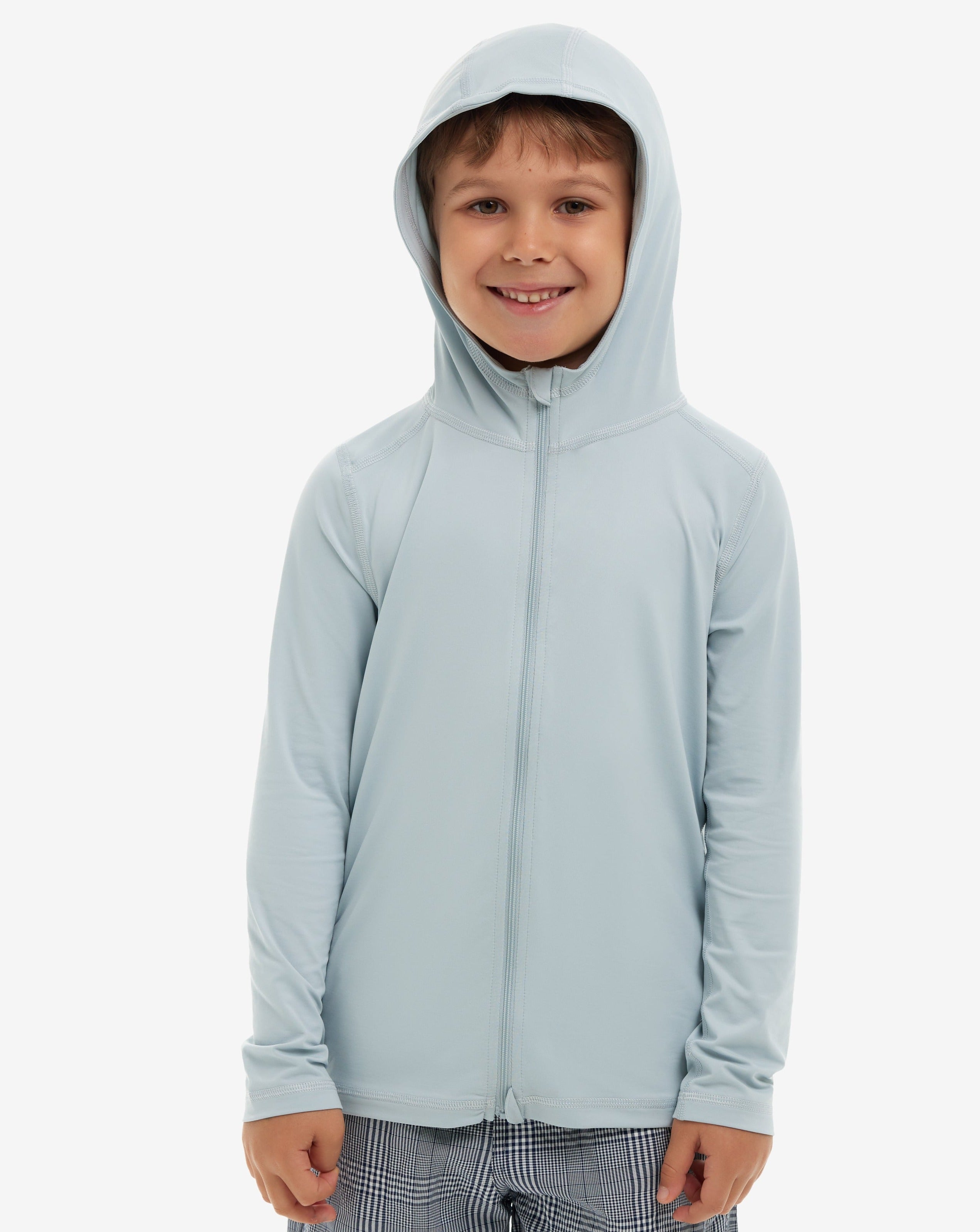  BloqUV KIDS FULL ZIP HOODIE TOP (1003K) - Tickle Me Pink - Bonton