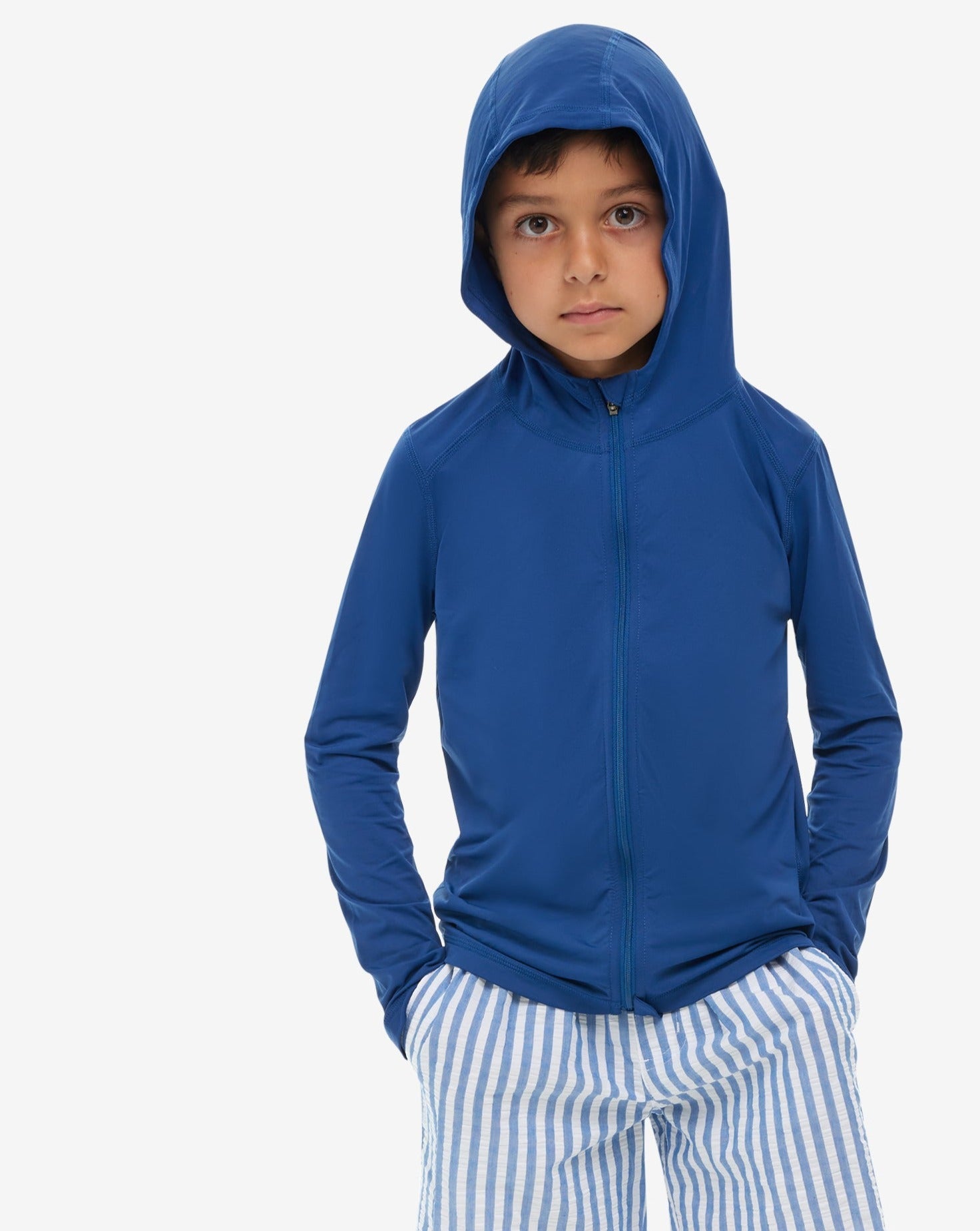 BloqUV KIDS FULL ZIP HOODIE TOP (1003K) - Tickle Me Pink - Bonton
