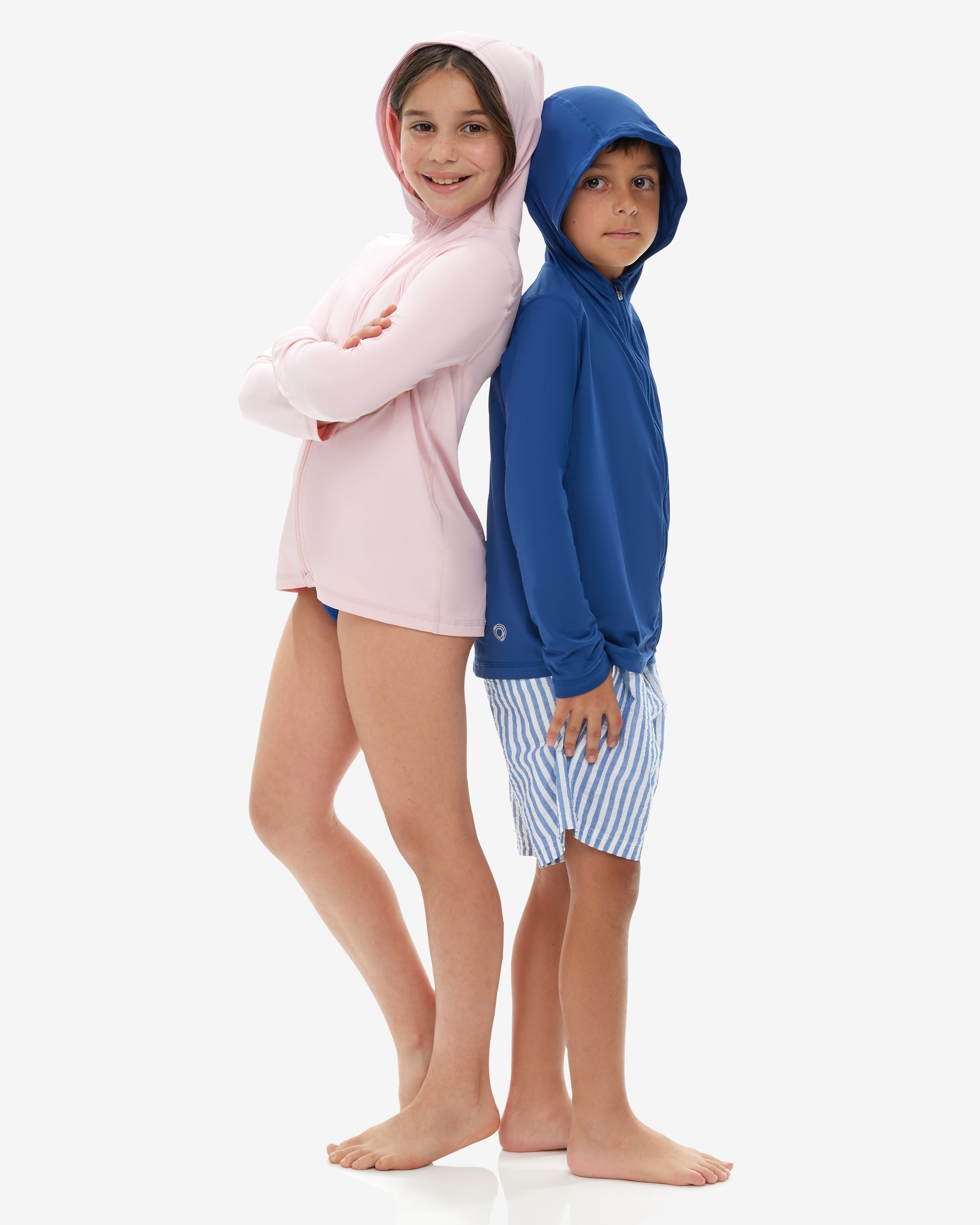  BloqUV KIDS FULL ZIP HOODIE TOP (1003K) - Tickle Me Pink - Bonton