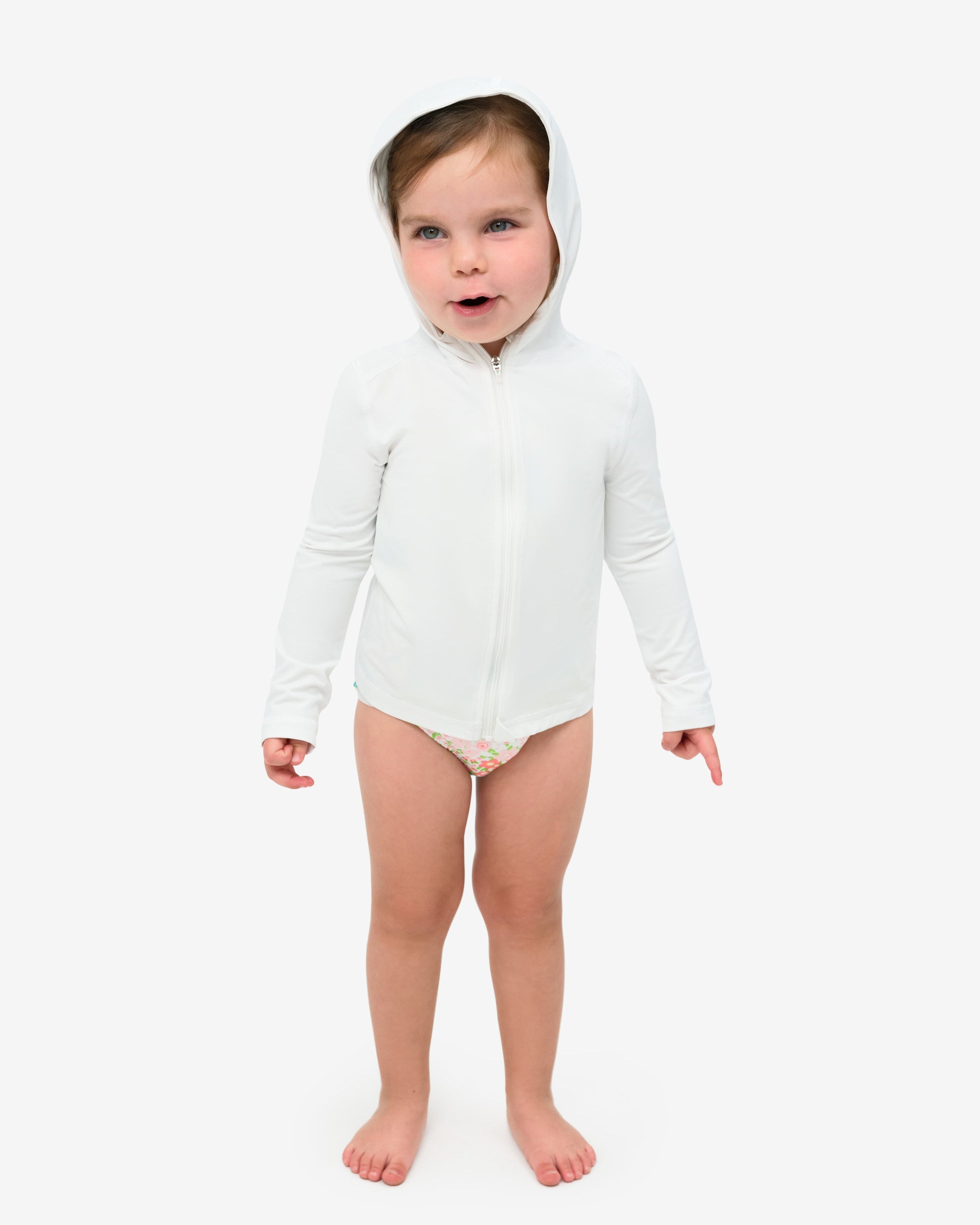  BloqUV TODDLERS FULL ZIP HOODIE TOP (1003T) - Tickle Me Pink - Bonton