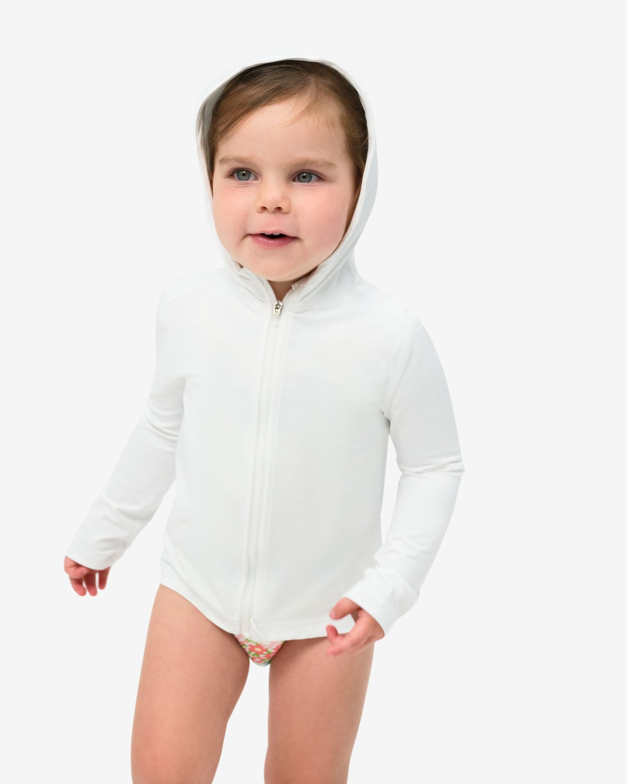  BloqUV TODDLERS FULL ZIP HOODIE TOP (1003T) - Tickle Me Pink - Bonton