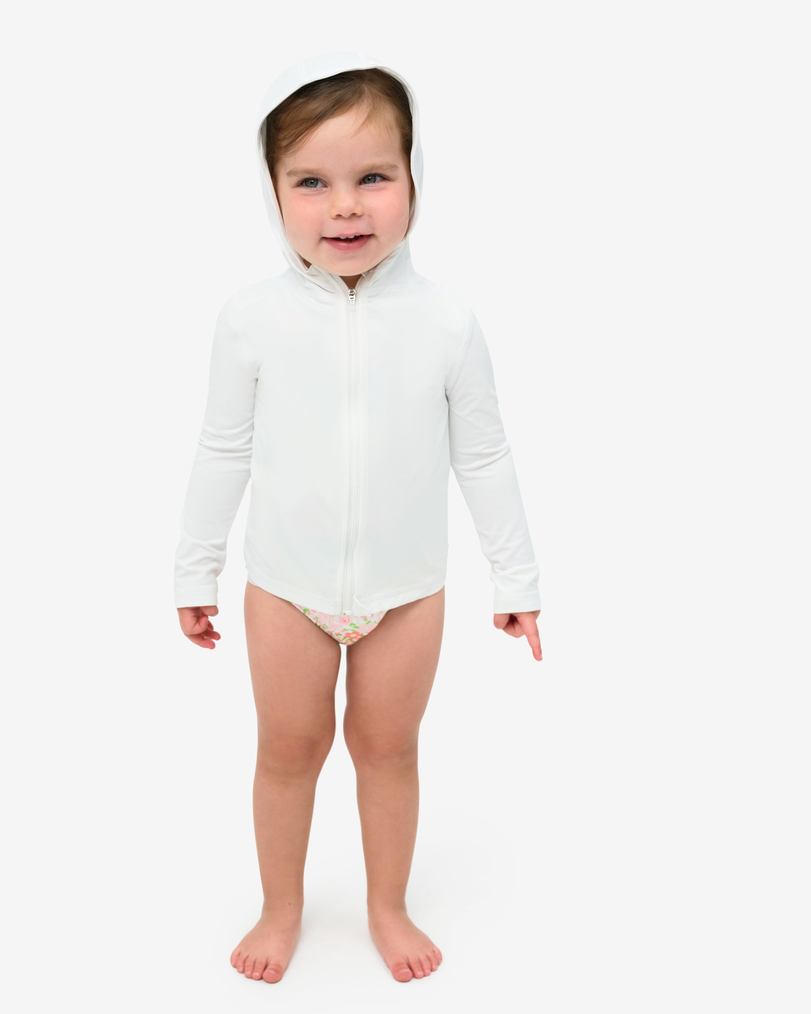 BloqUV TODDLERS FULL ZIP HOODIE TOP (1003T) - Tickle Me Pink - Bonton