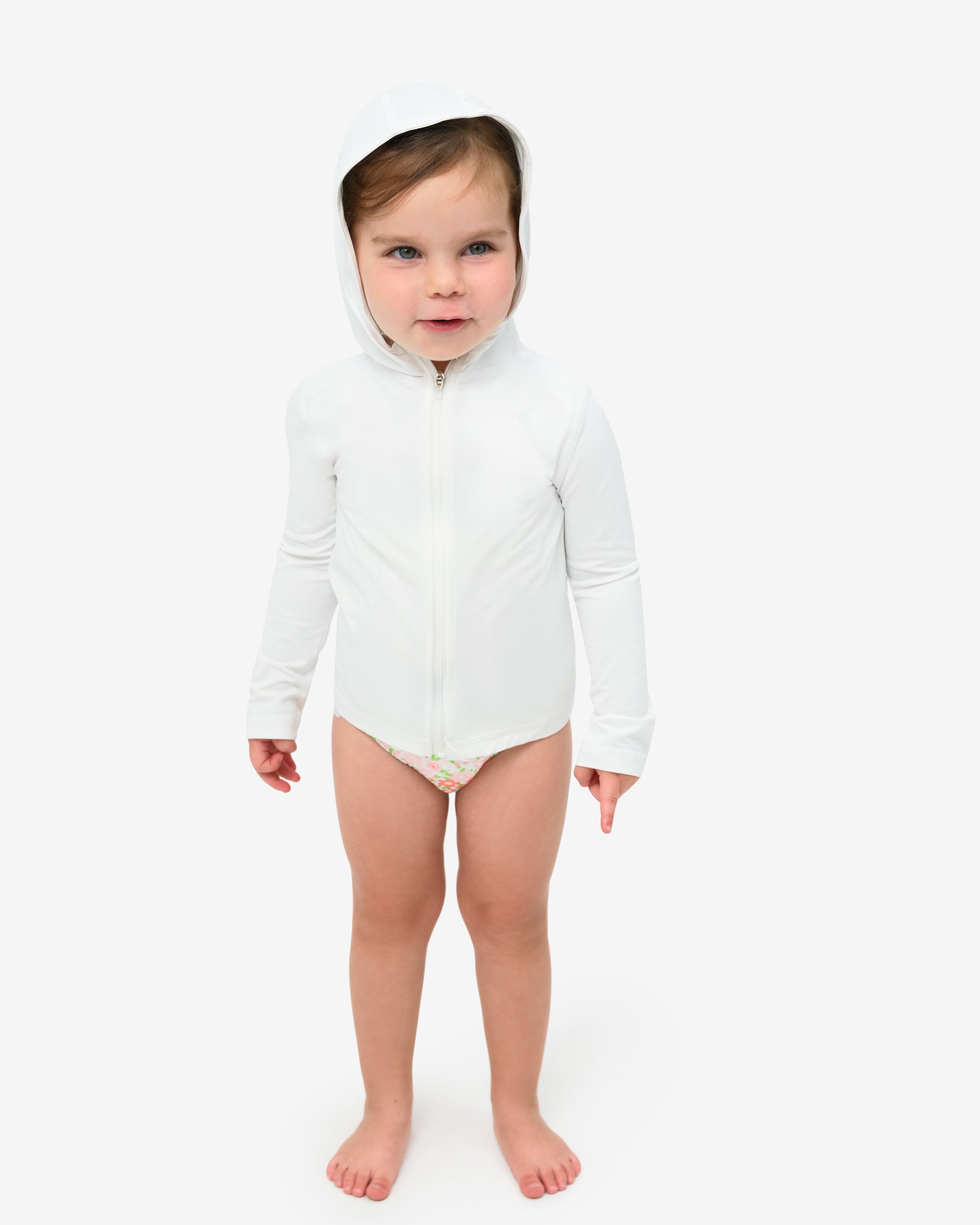  BloqUV TODDLERS FULL ZIP HOODIE TOP (1003T) - Tickle Me Pink - Bonton