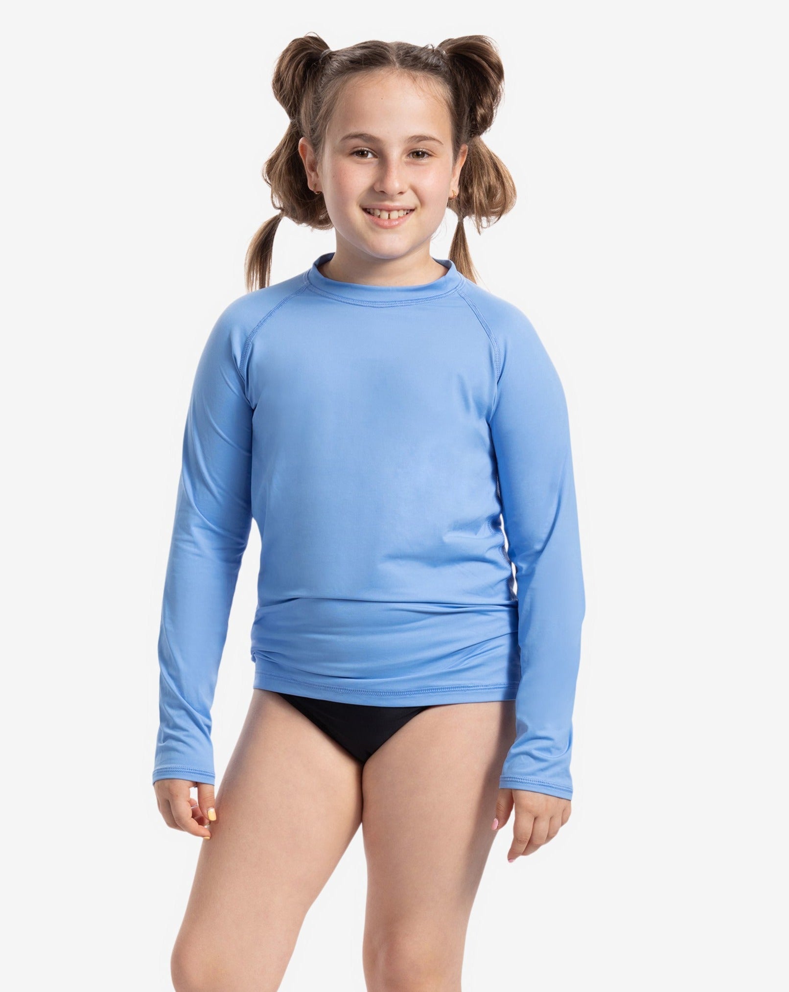  BloqUV KID'S CREW NECK TOP (1005K) - Caribbean Blue - Bonton
