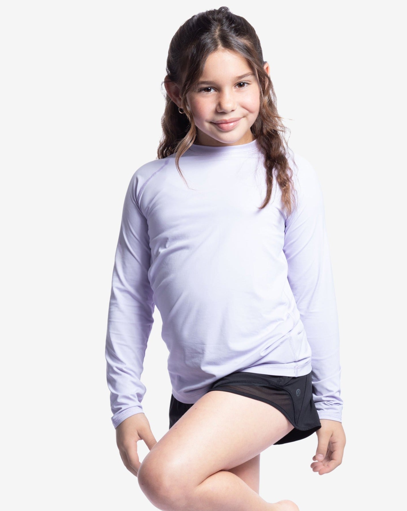  BloqUV KID'S CREW NECK TOP (1005K) - Caribbean Blue - Bonton