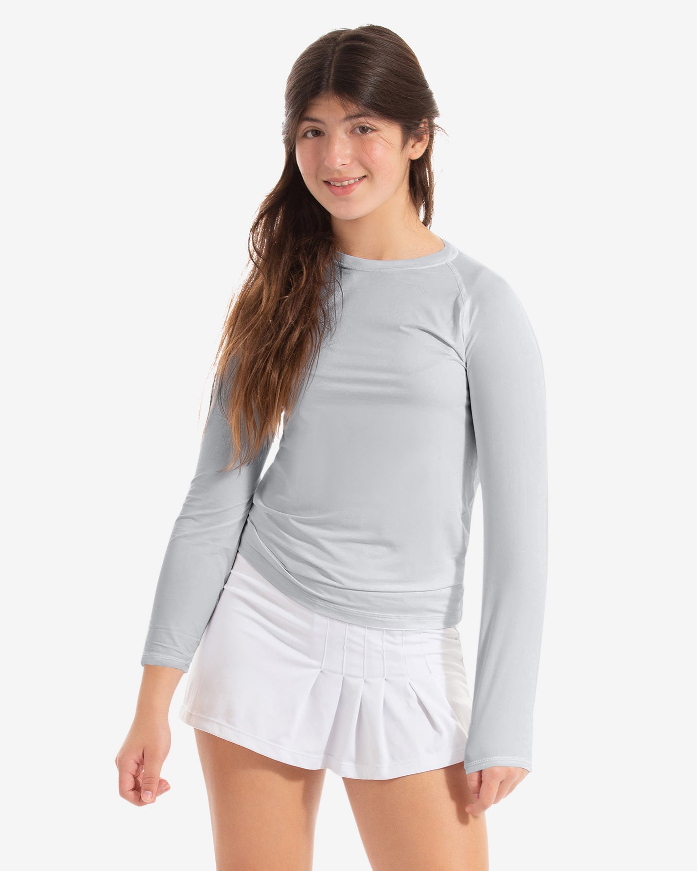  BloqUV KID'S CREW NECK TOP (1005K) - Caribbean Blue - Bonton