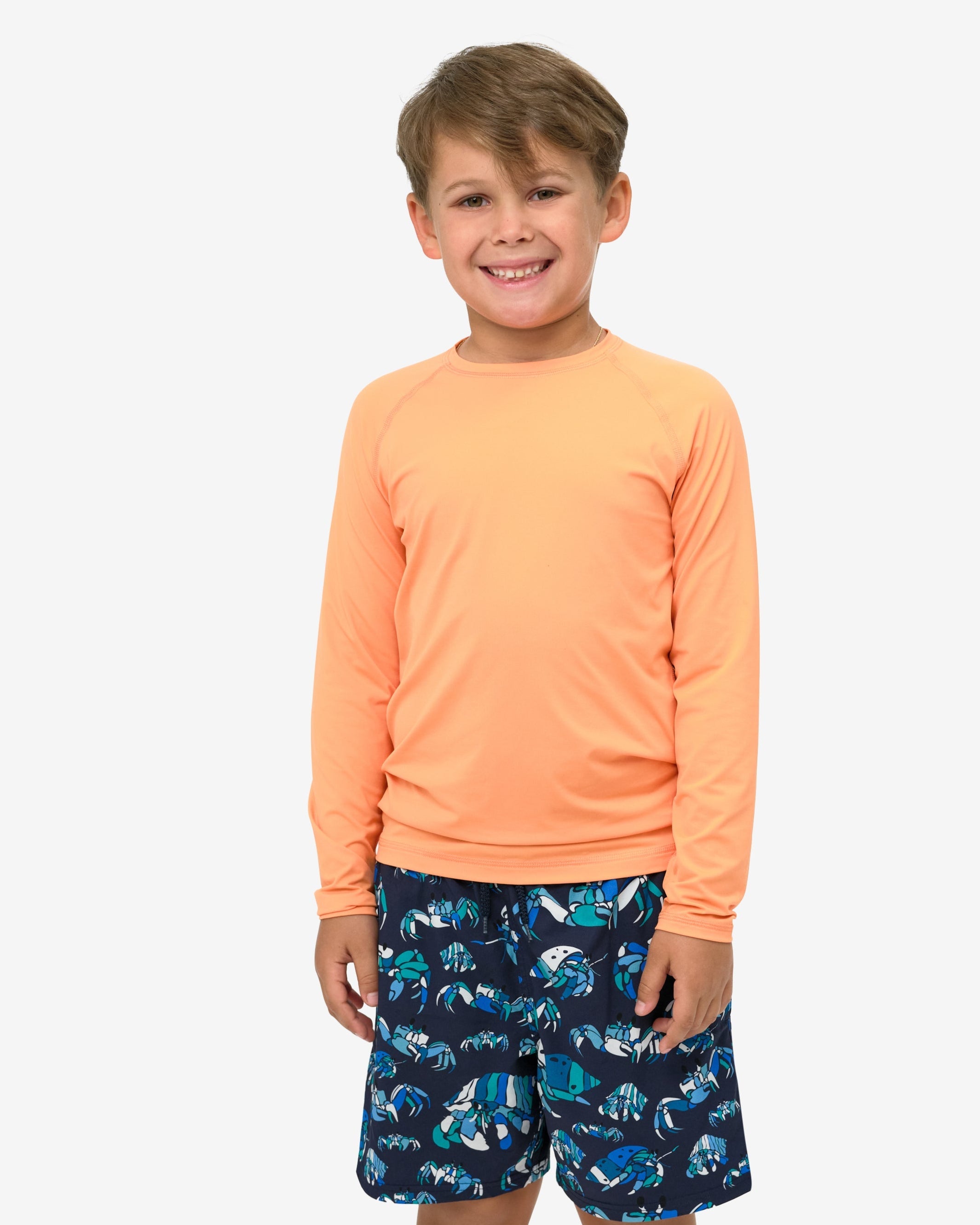  BloqUV KID'S CREW NECK TOP (1005K) - Caribbean Blue - Bonton