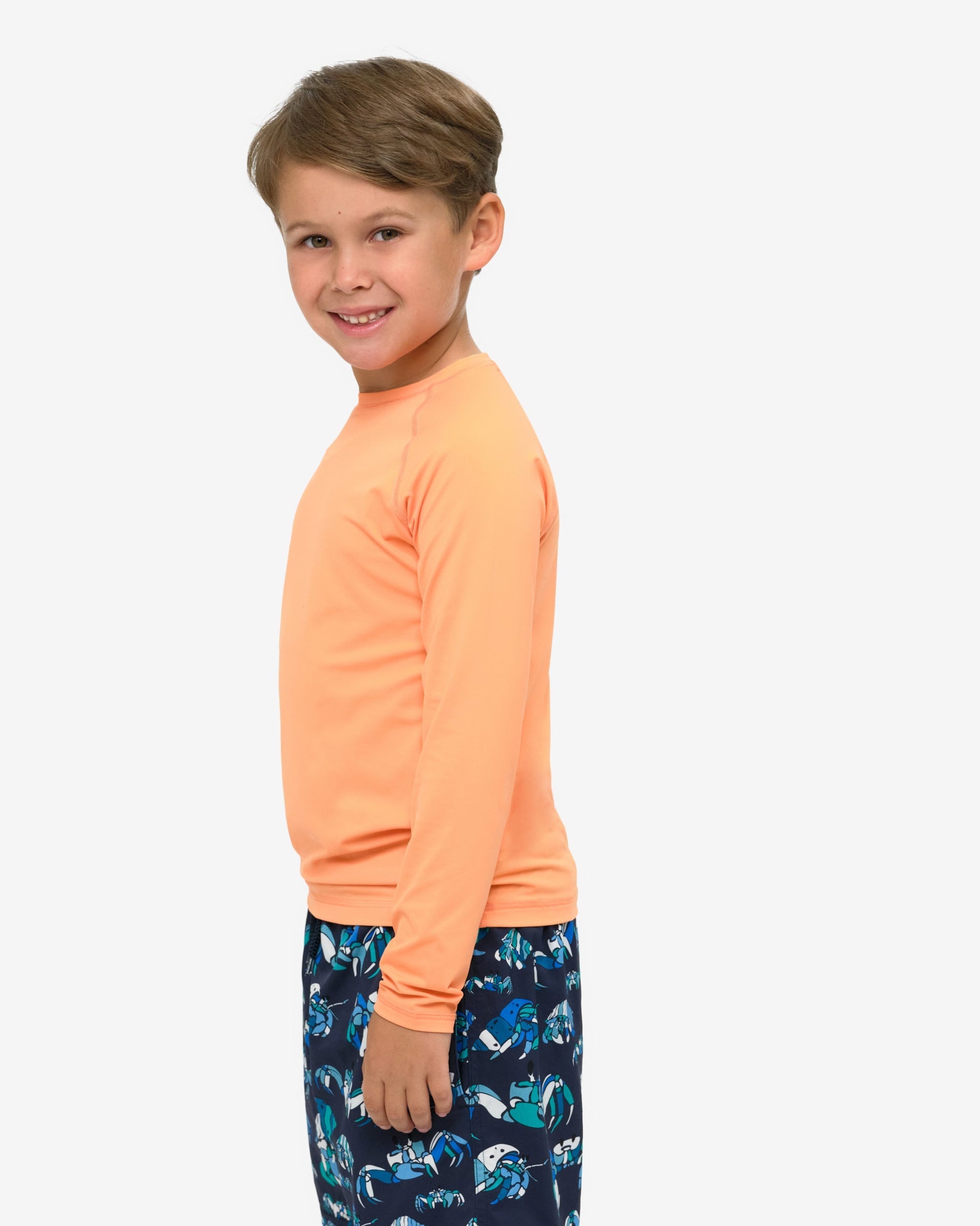  BloqUV KID'S CREW NECK TOP (1005K) - Caribbean Blue - Bonton