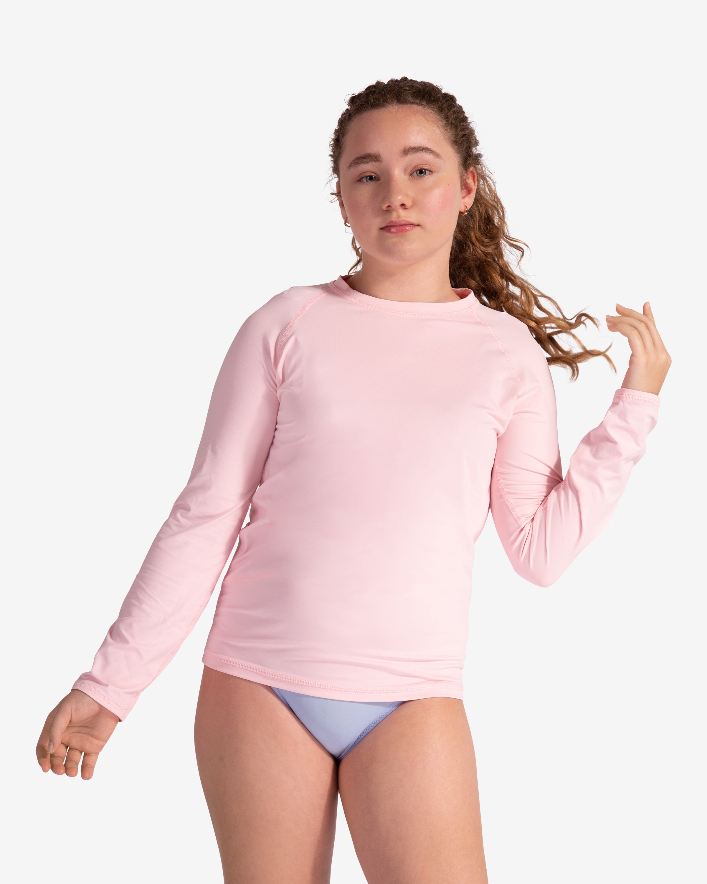  BloqUV KID'S CREW NECK TOP (1005K) - Caribbean Blue - Bonton
