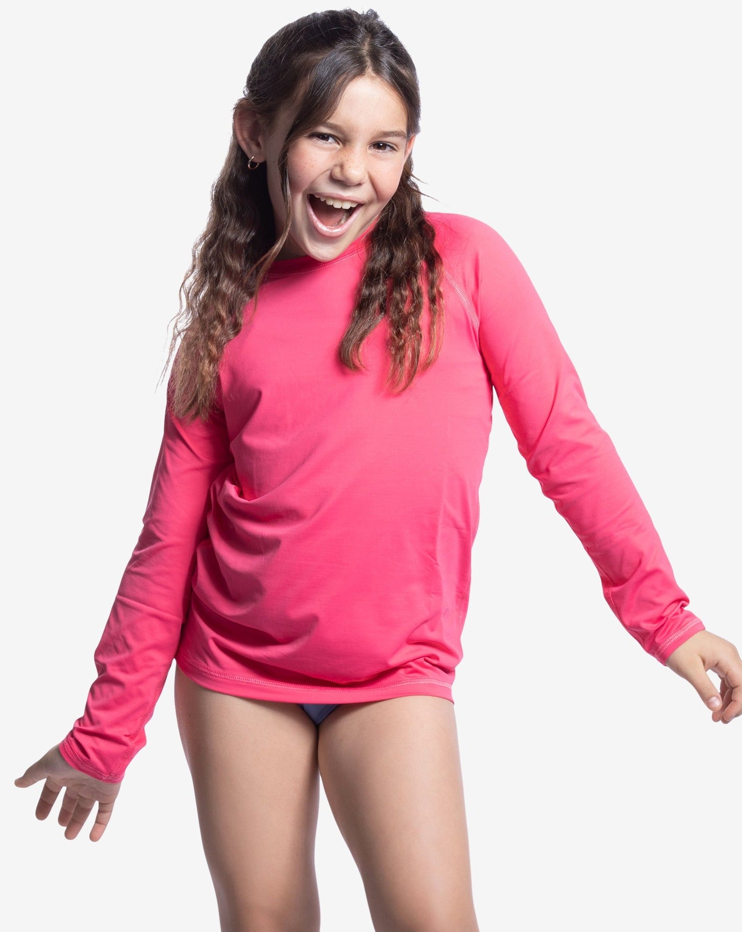  BloqUV KID'S CREW NECK TOP (1005K) - Caribbean Blue - Bonton