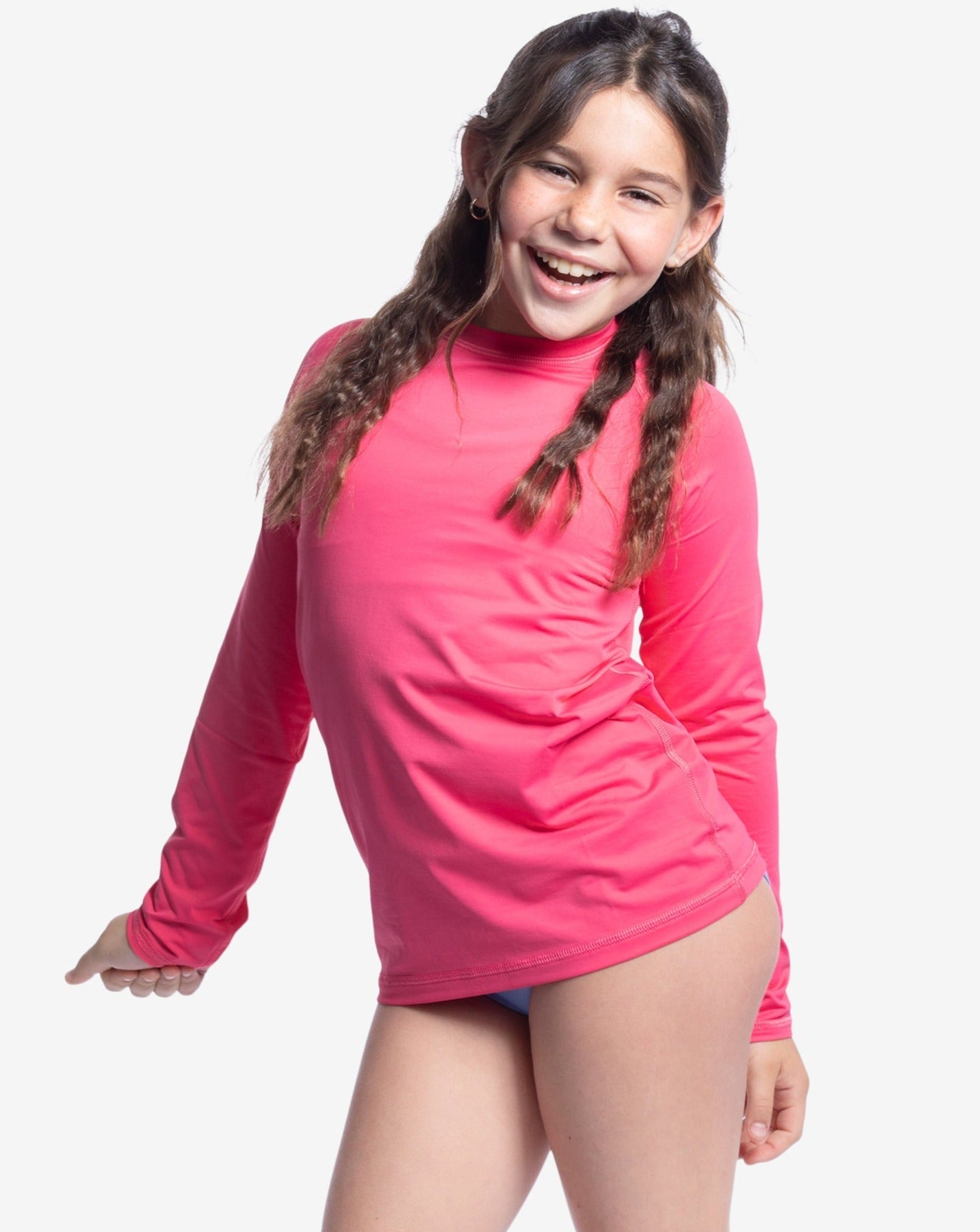  BloqUV KID'S CREW NECK TOP (1005K) - Caribbean Blue - Bonton