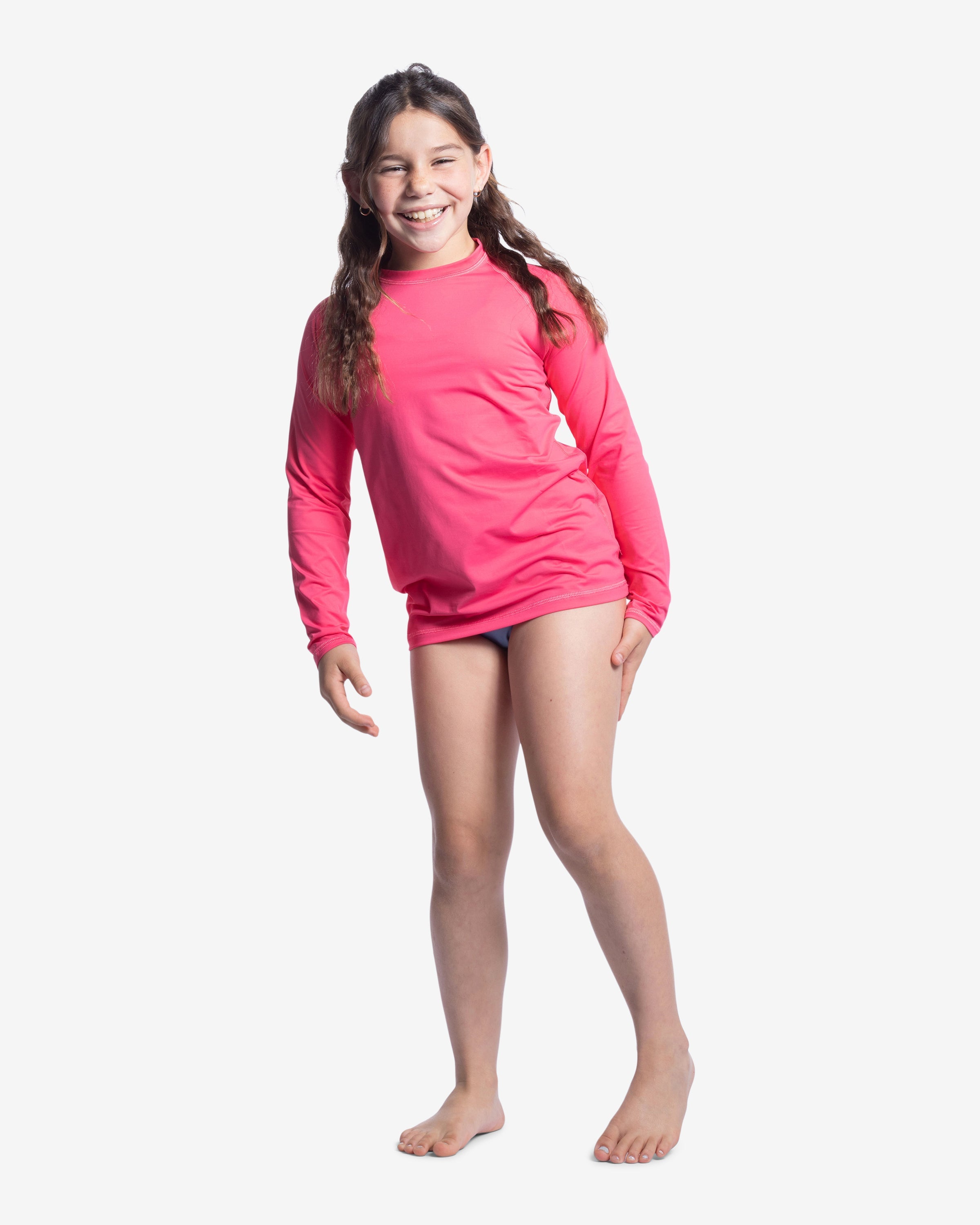  BloqUV KID'S CREW NECK TOP (1005K) - Caribbean Blue - Bonton