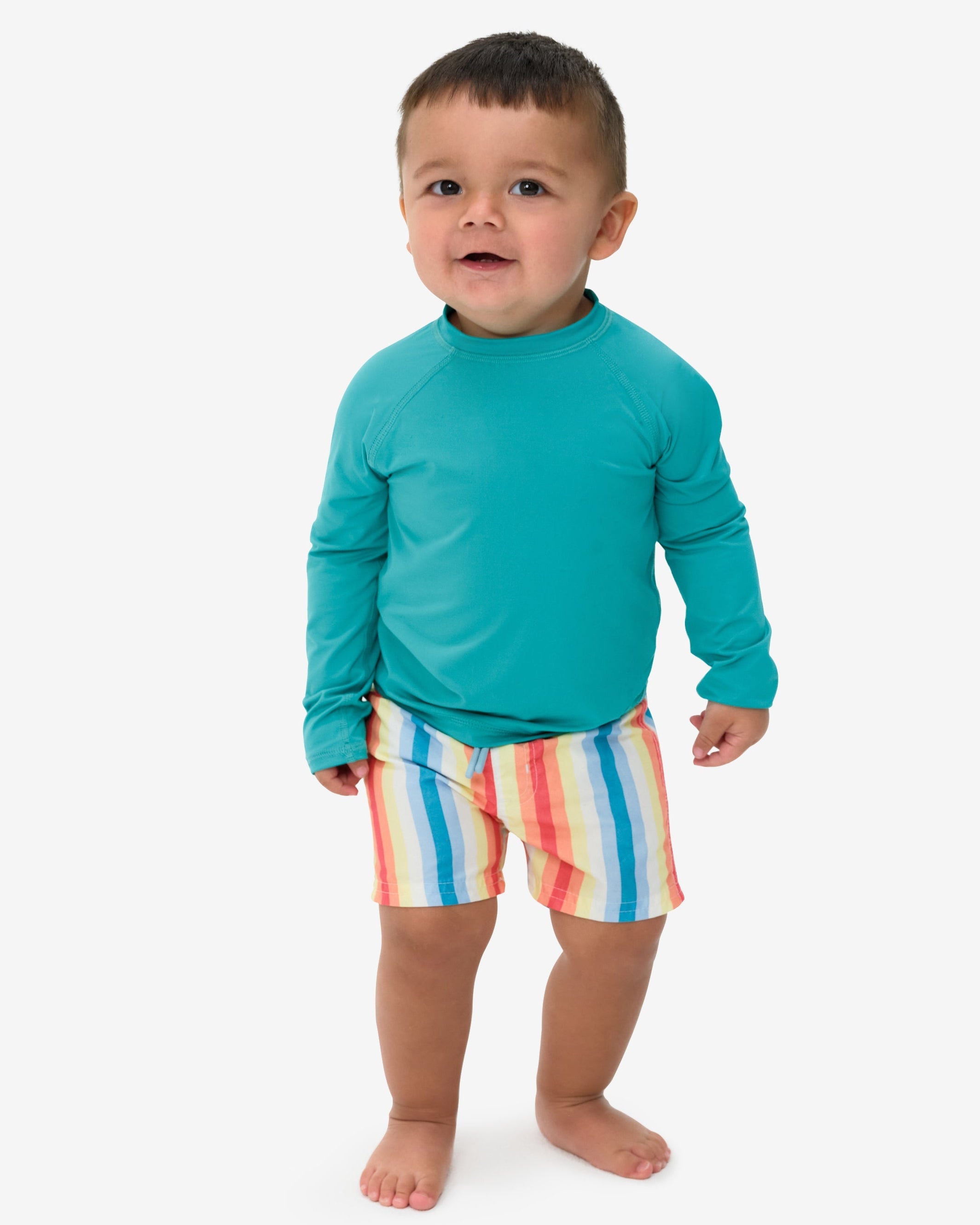  BloqUV TODDLER'S CREW NECK TOP (1005T) - Caribbean Blue - Bonton