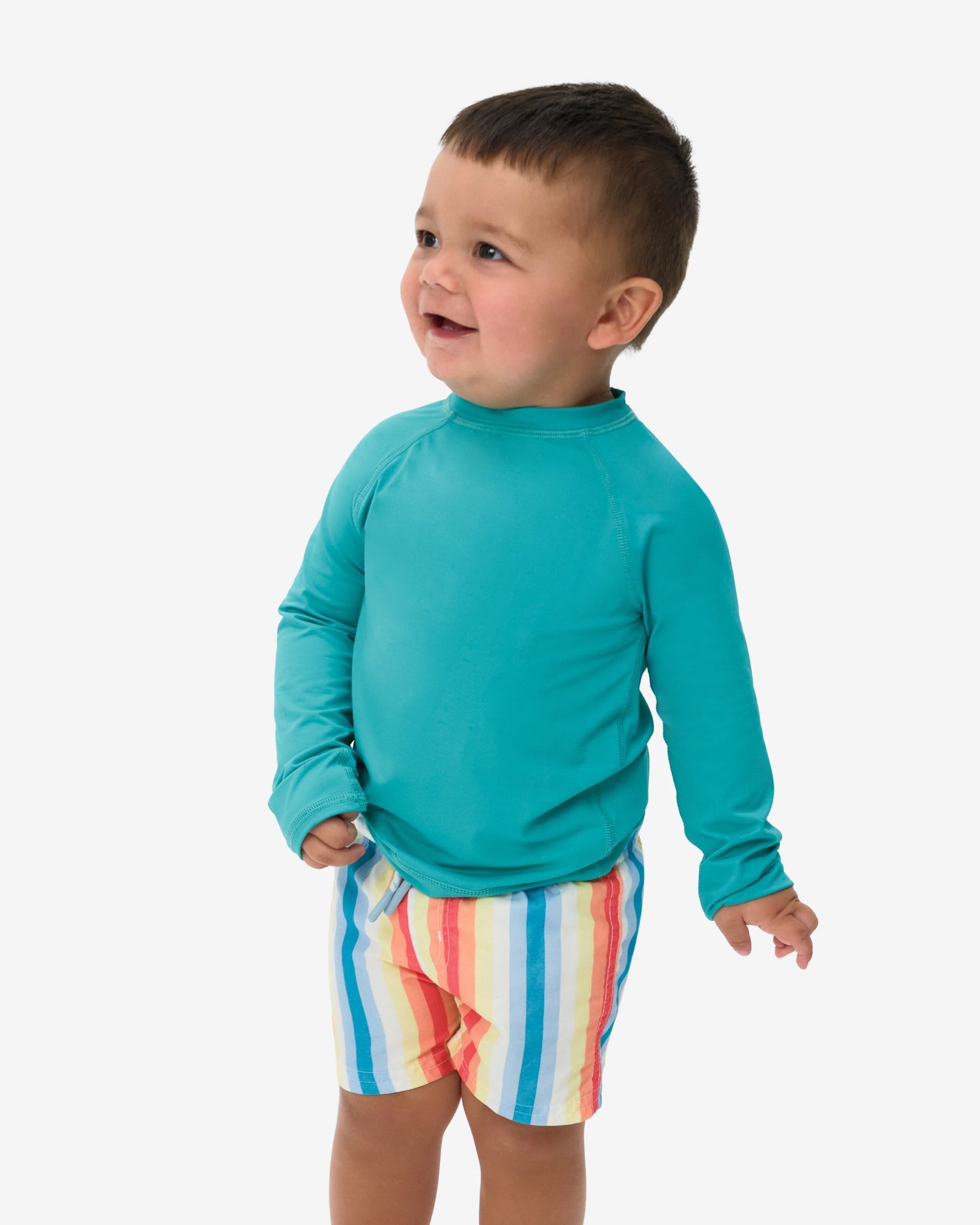  BloqUV TODDLER'S CREW NECK TOP (1005T) - Caribbean Blue - Bonton