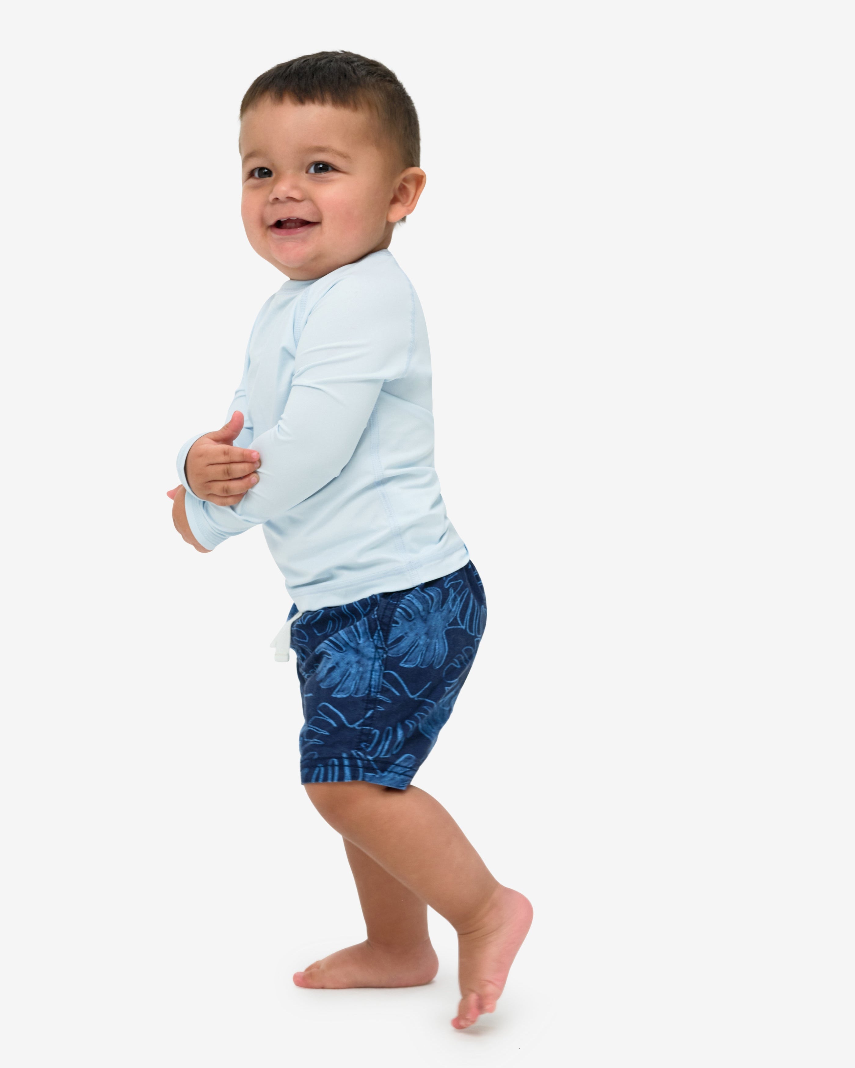  BloqUV TODDLER'S CREW NECK TOP (1005T) - Caribbean Blue - Bonton