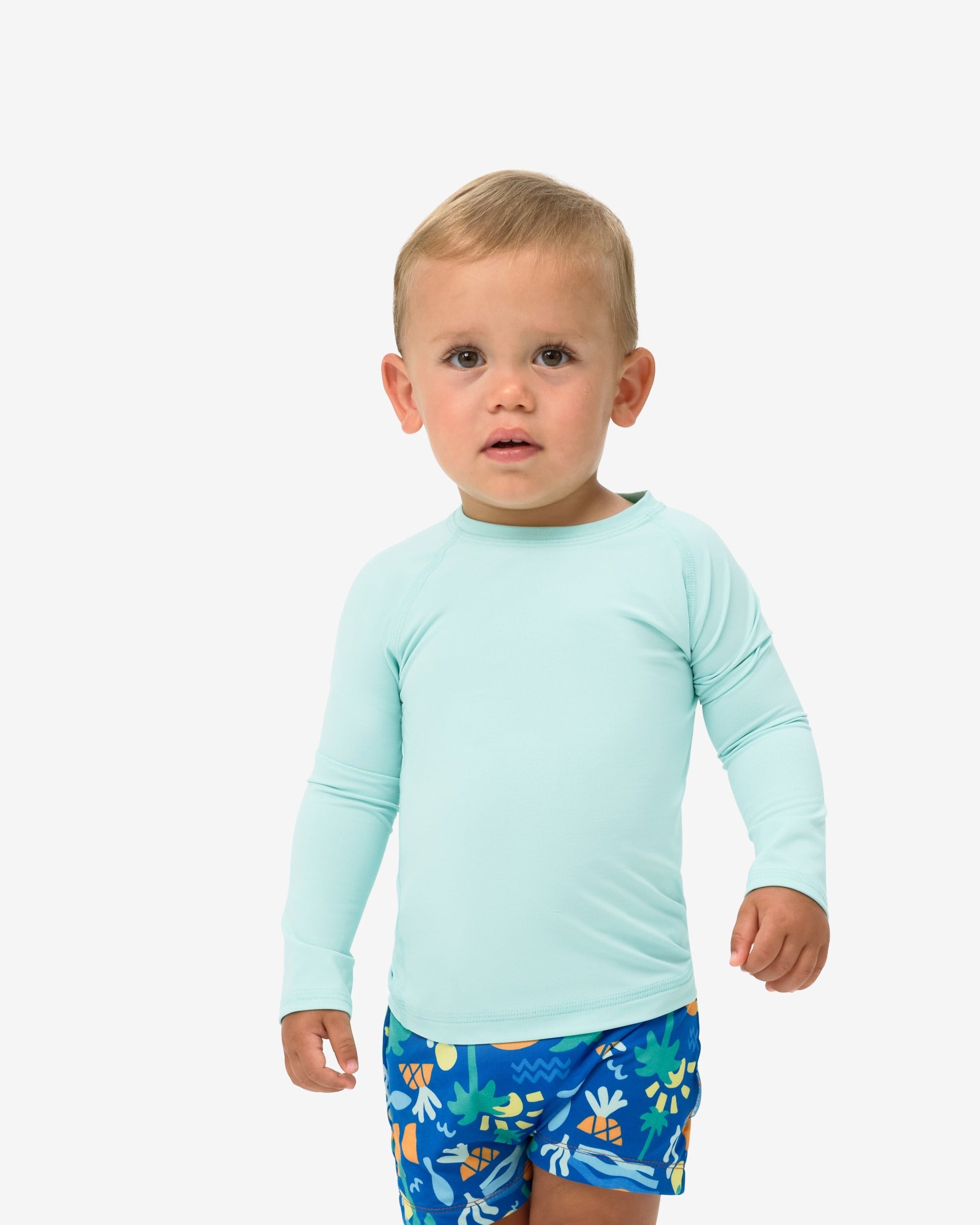  BloqUV TODDLER'S CREW NECK TOP (1005T) - Caribbean Blue - Bonton