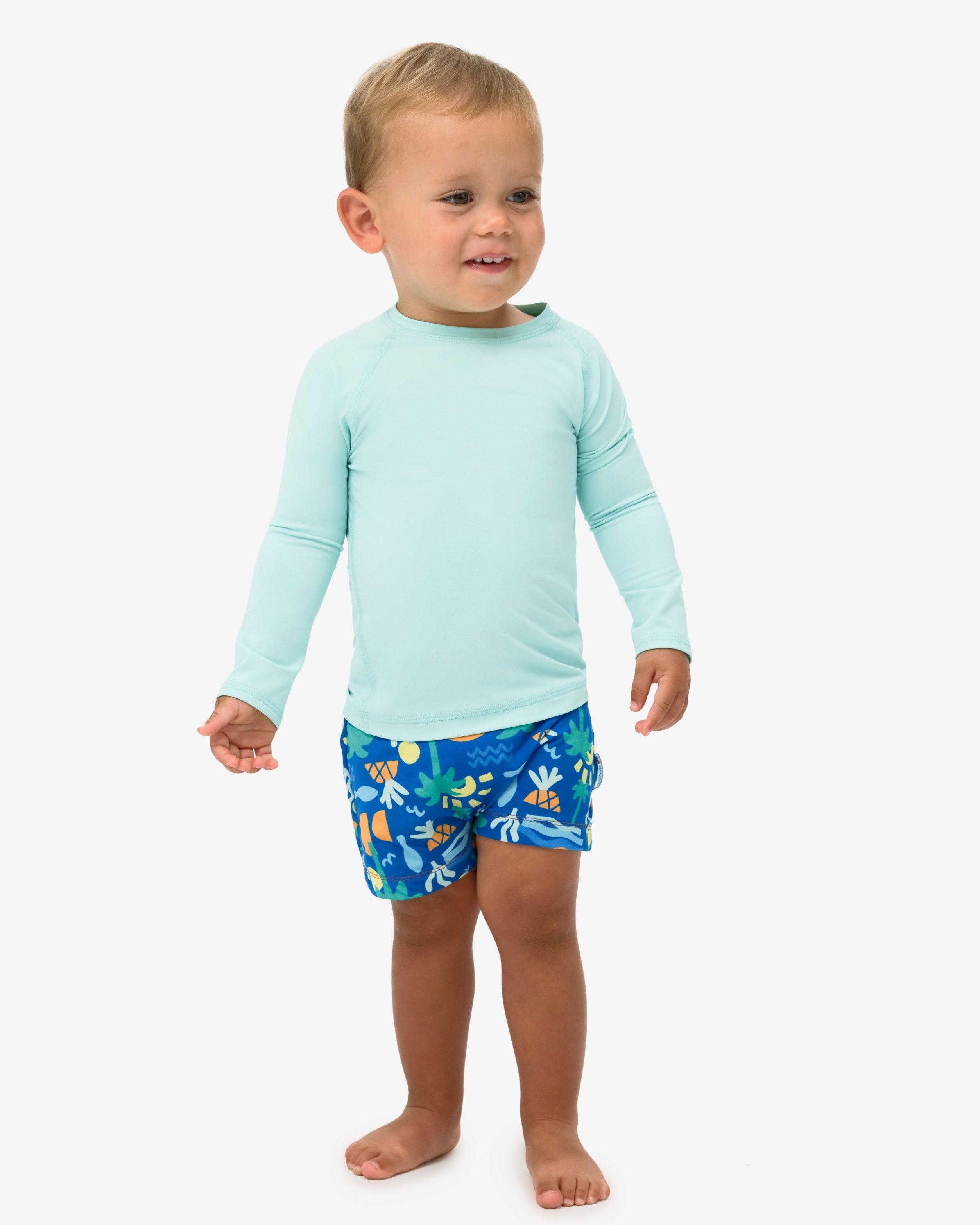  BloqUV TODDLER'S CREW NECK TOP (1005T) - Caribbean Blue - Bonton