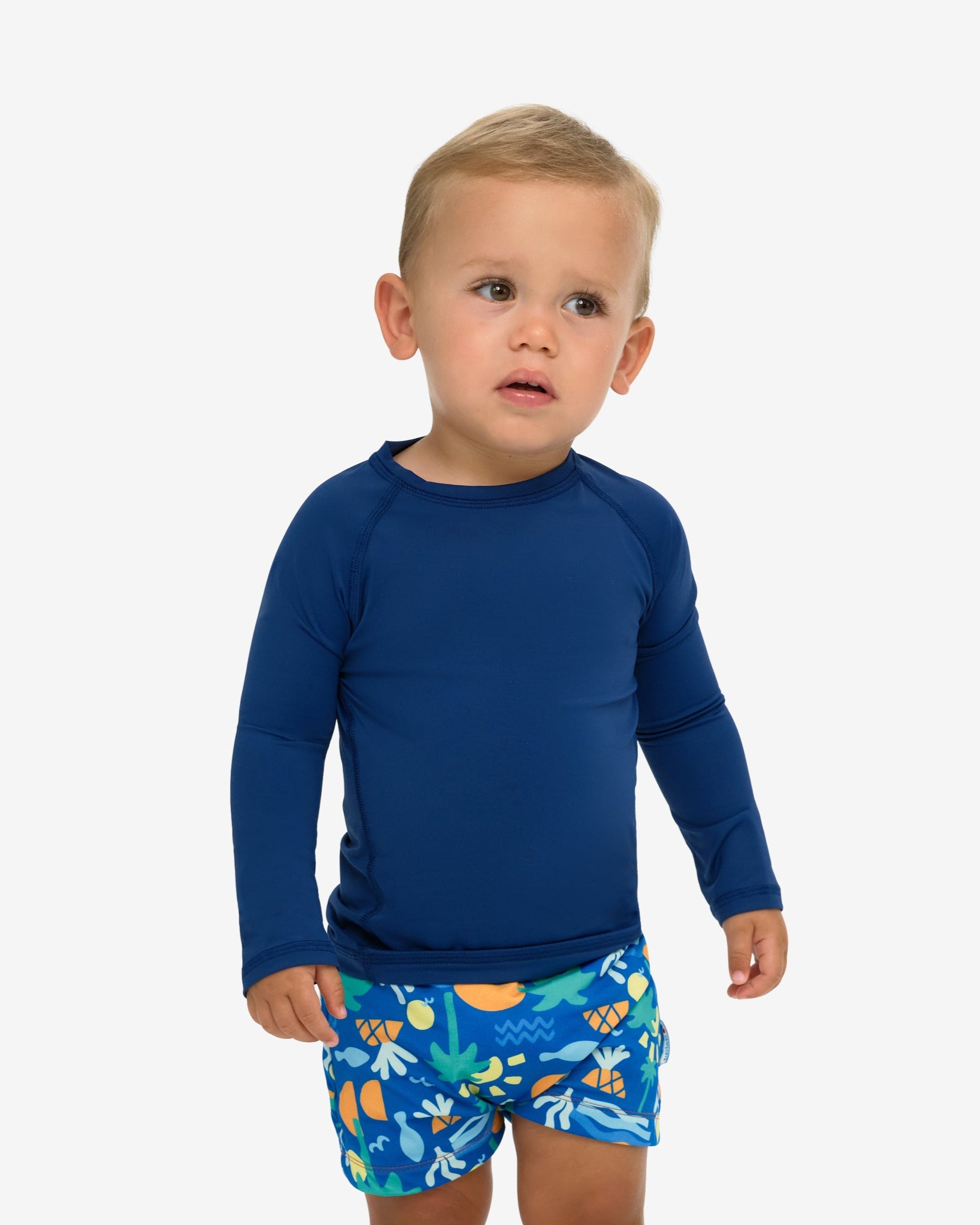  BloqUV TODDLER'S CREW NECK TOP (1005T) - Caribbean Blue - Bonton