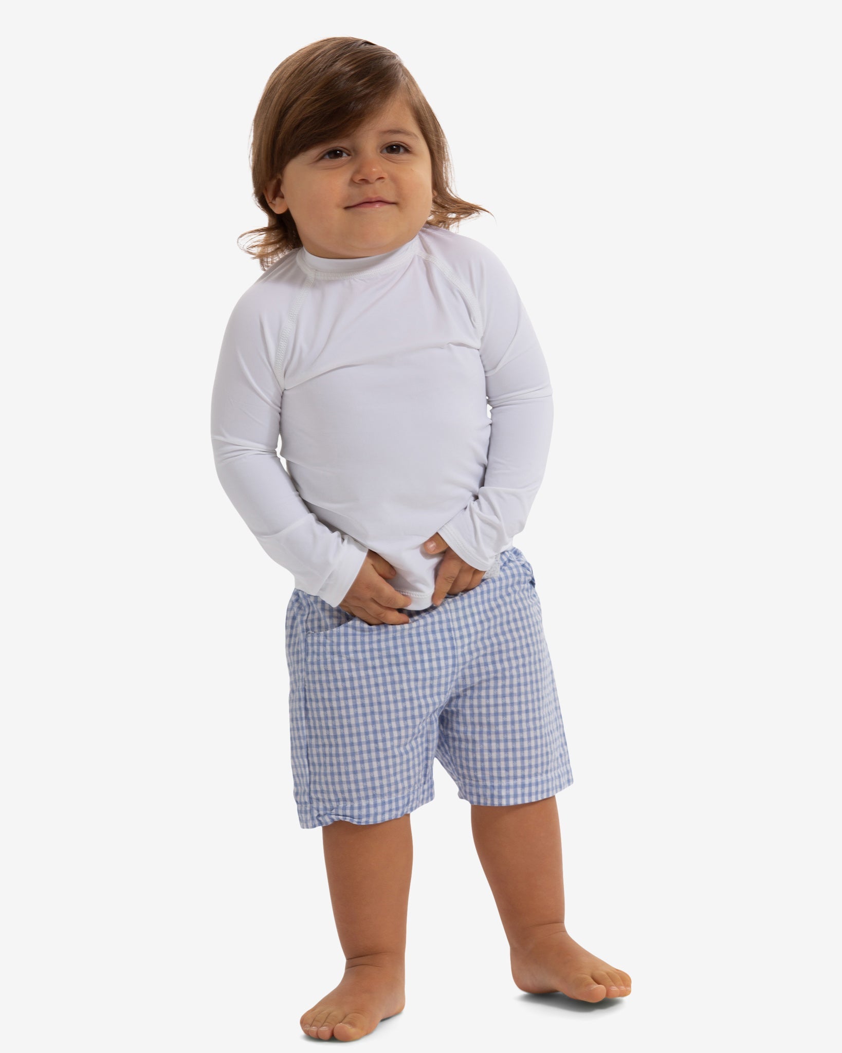  BloqUV TODDLER'S CREW NECK TOP (1005T) - Caribbean Blue - Bonton