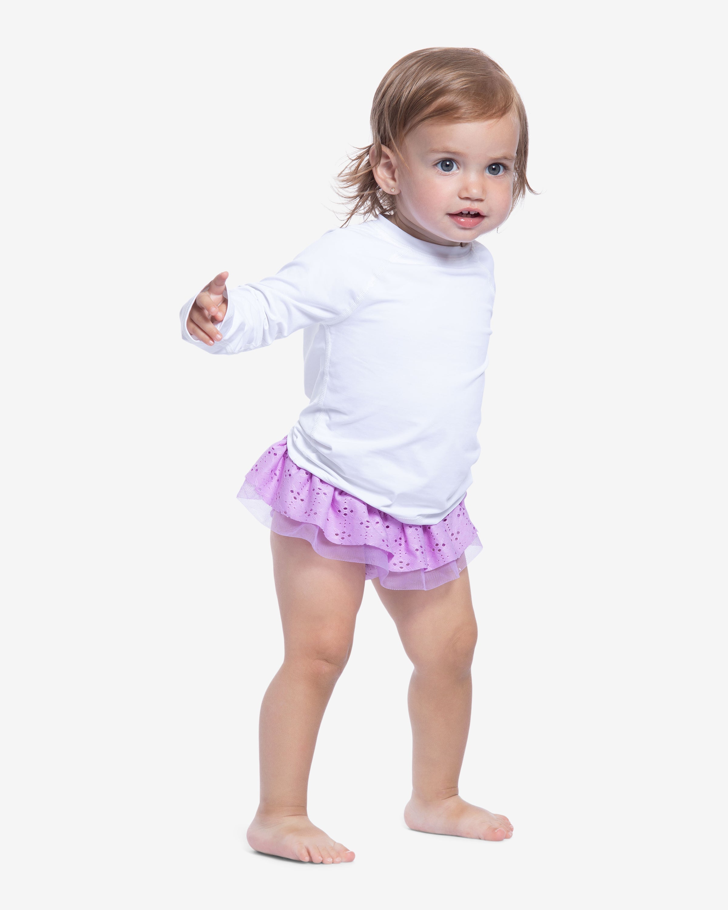  BloqUV TODDLER'S CREW NECK TOP (1005T) - Caribbean Blue - Bonton