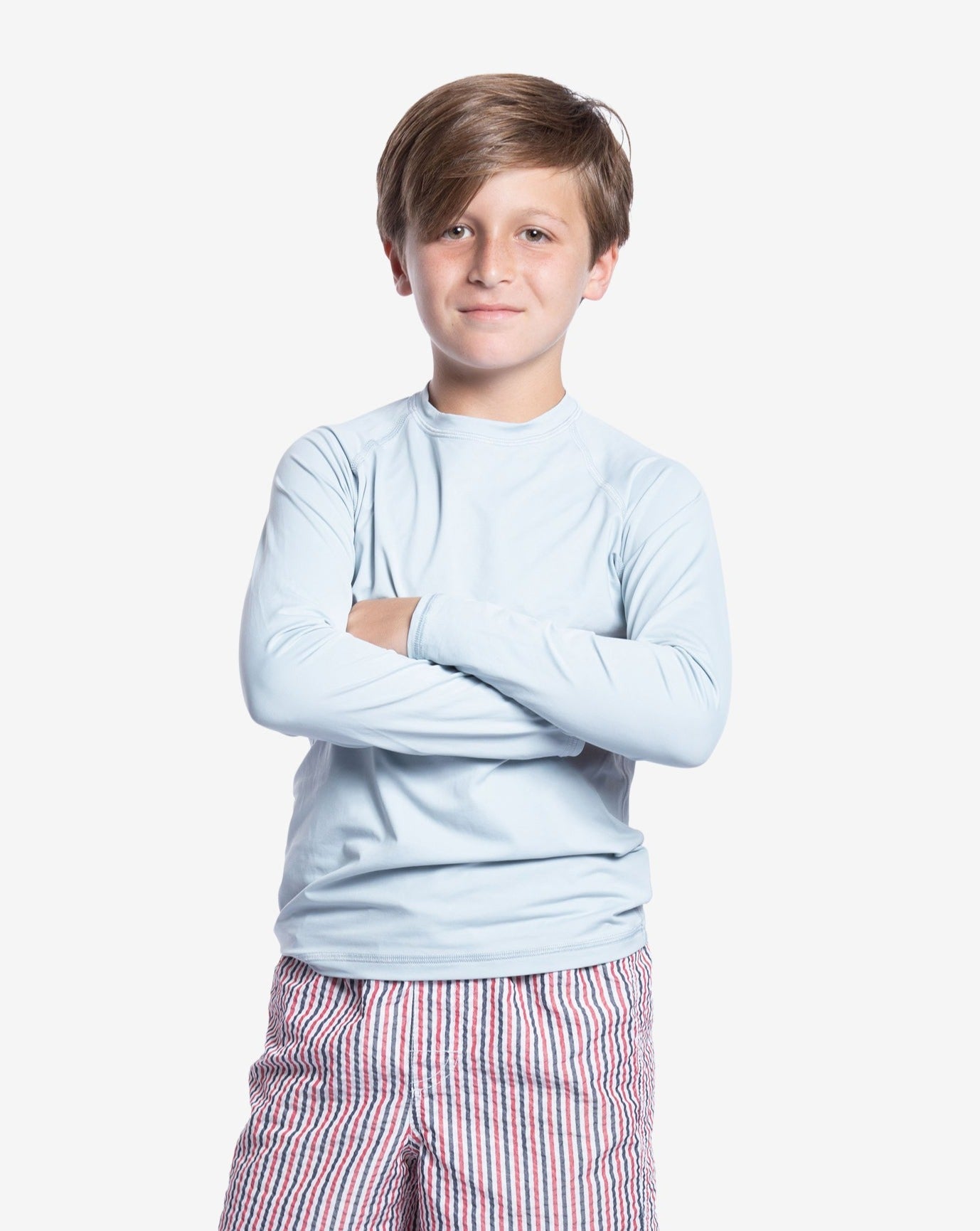  BloqUV KID'S CREW NECK TOP (1005K) - Caribbean Blue - Bonton