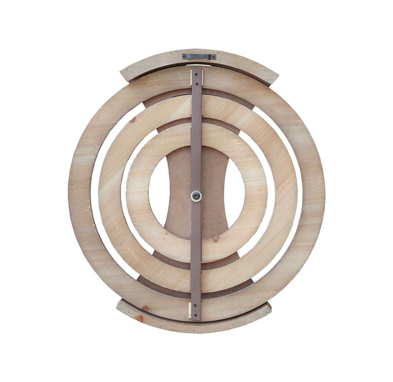  Paris Loft Circular Wood Rustic Perpetual Calendar - Brown - Bonton