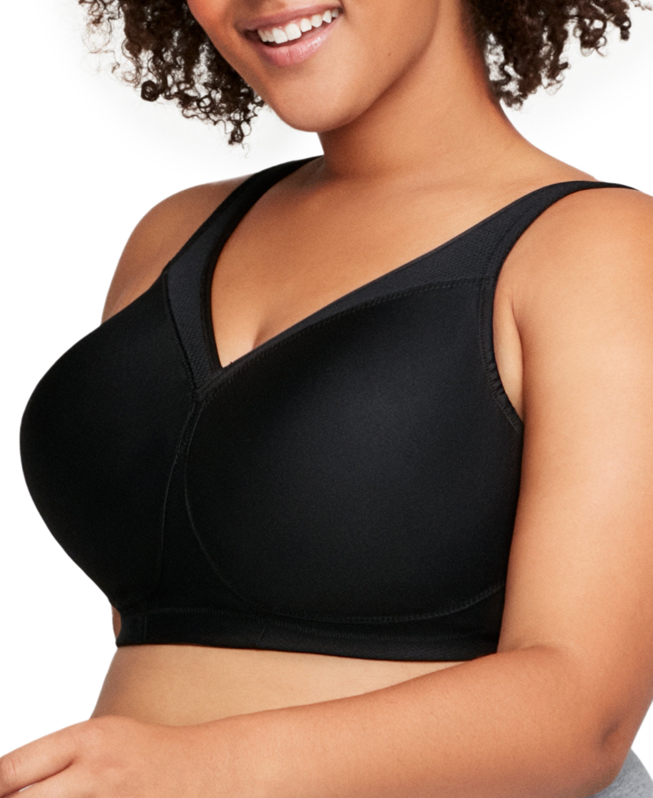  Glamorise MagicLift Seamless Sports Bra - Black - Bonton