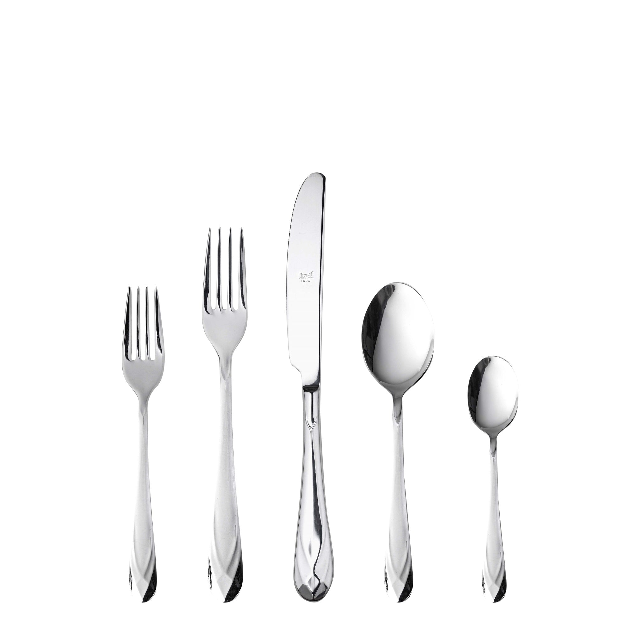  Mepra Diamante Flatware Set - Stainless Steel - Bonton