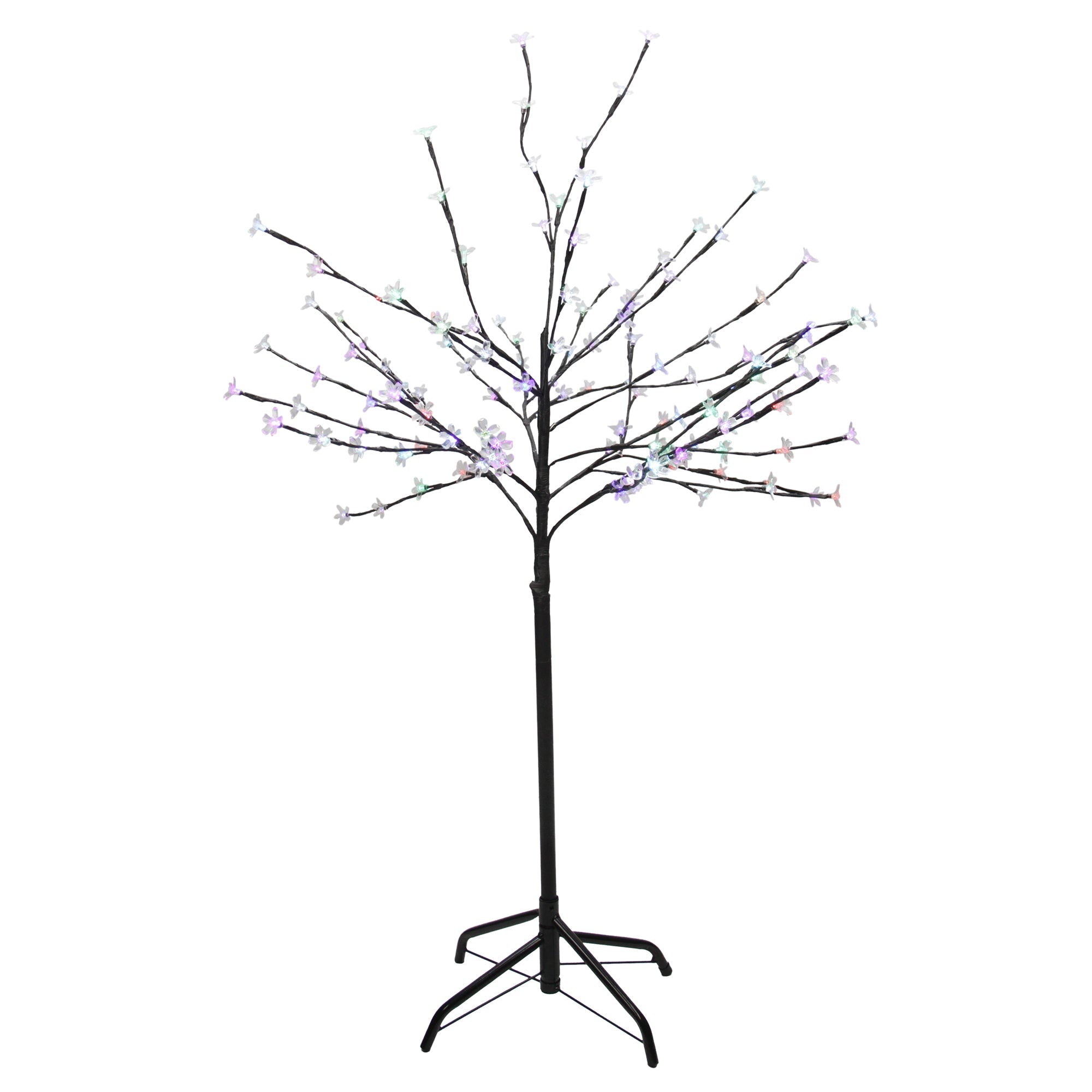  4' LED Lighted Cherry Blossom Flower Tree - Color Changing Lights - Multi-Colored - Bonton