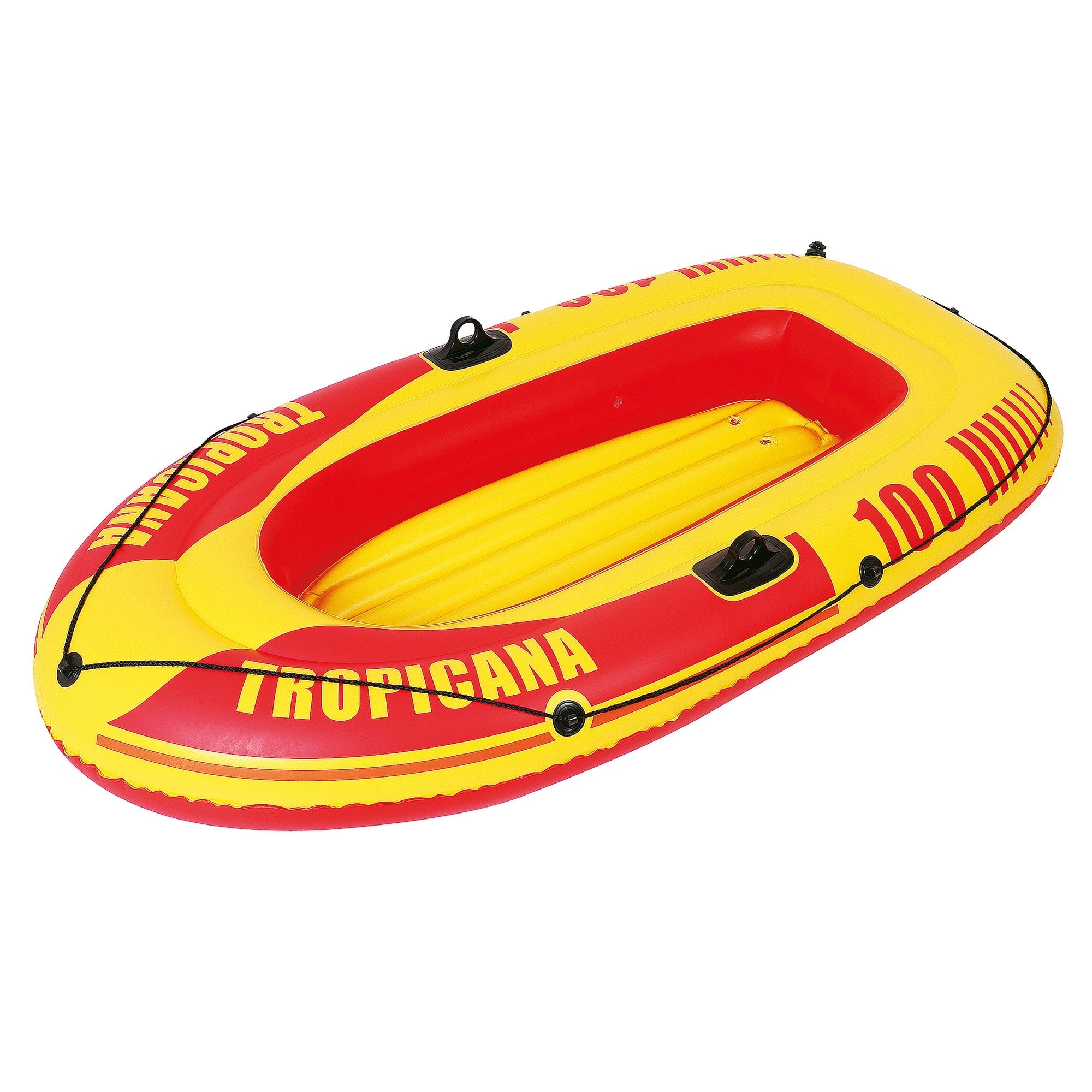  Inflatable Red and Yellow Tropicana Single Boat 72-Inch - Red - Bonton