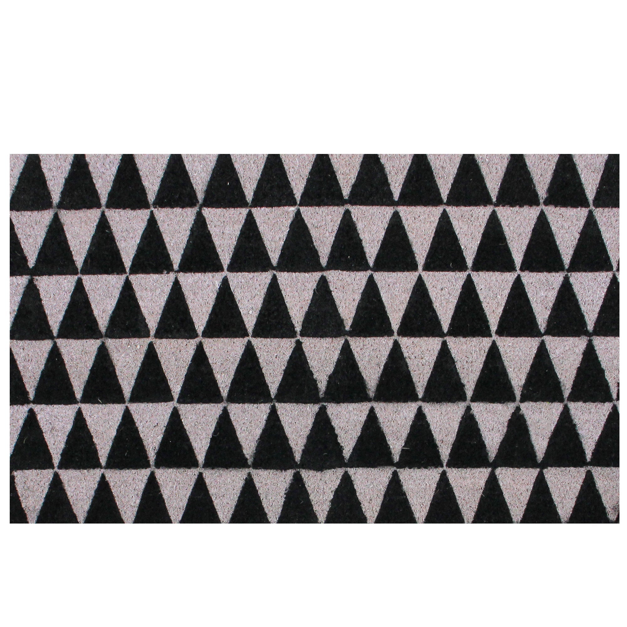  Black and Gray 3-Dimensional Triangle Print Doormat 17 x 29 - Black - Bonton