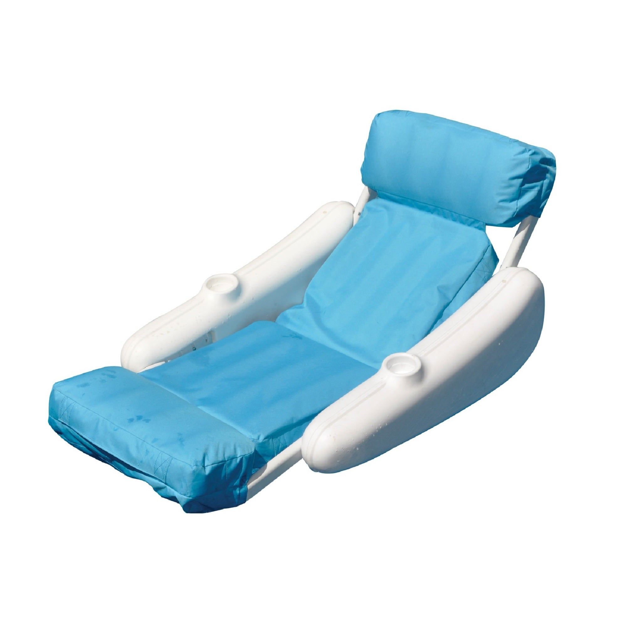  Swim Central 66-Inch Inflatable Blue and White Swimming Pool Floating Lounge Seat - Blue - Bonton