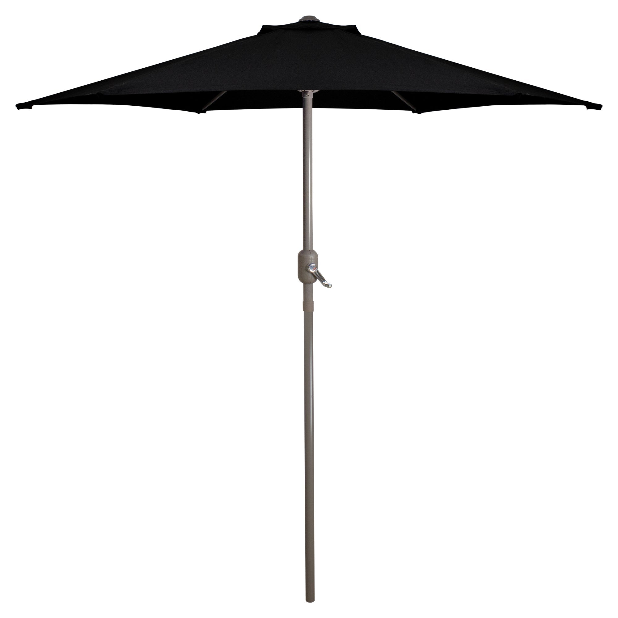  Outdoor Patio Market Umbrella with Hand Crank - Black - Bonton