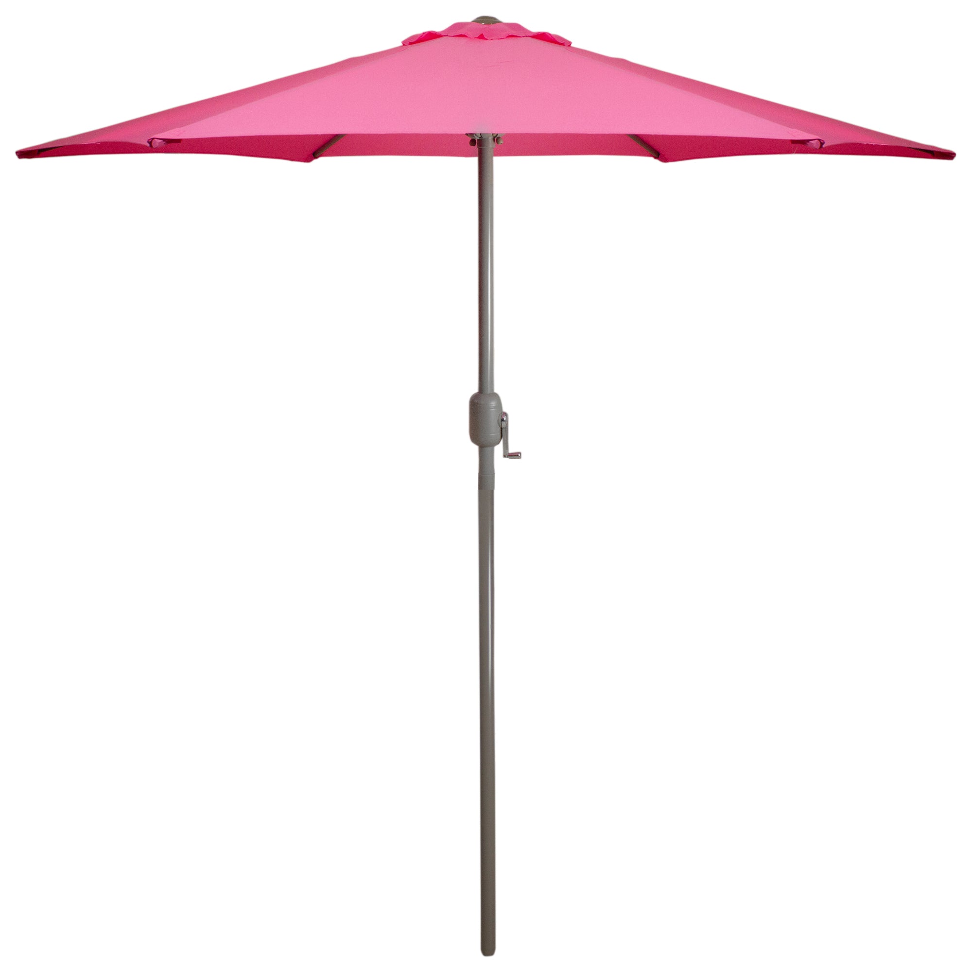  Outdoor Patio Market Umbrella with Hand Crank - Pink - Bonton