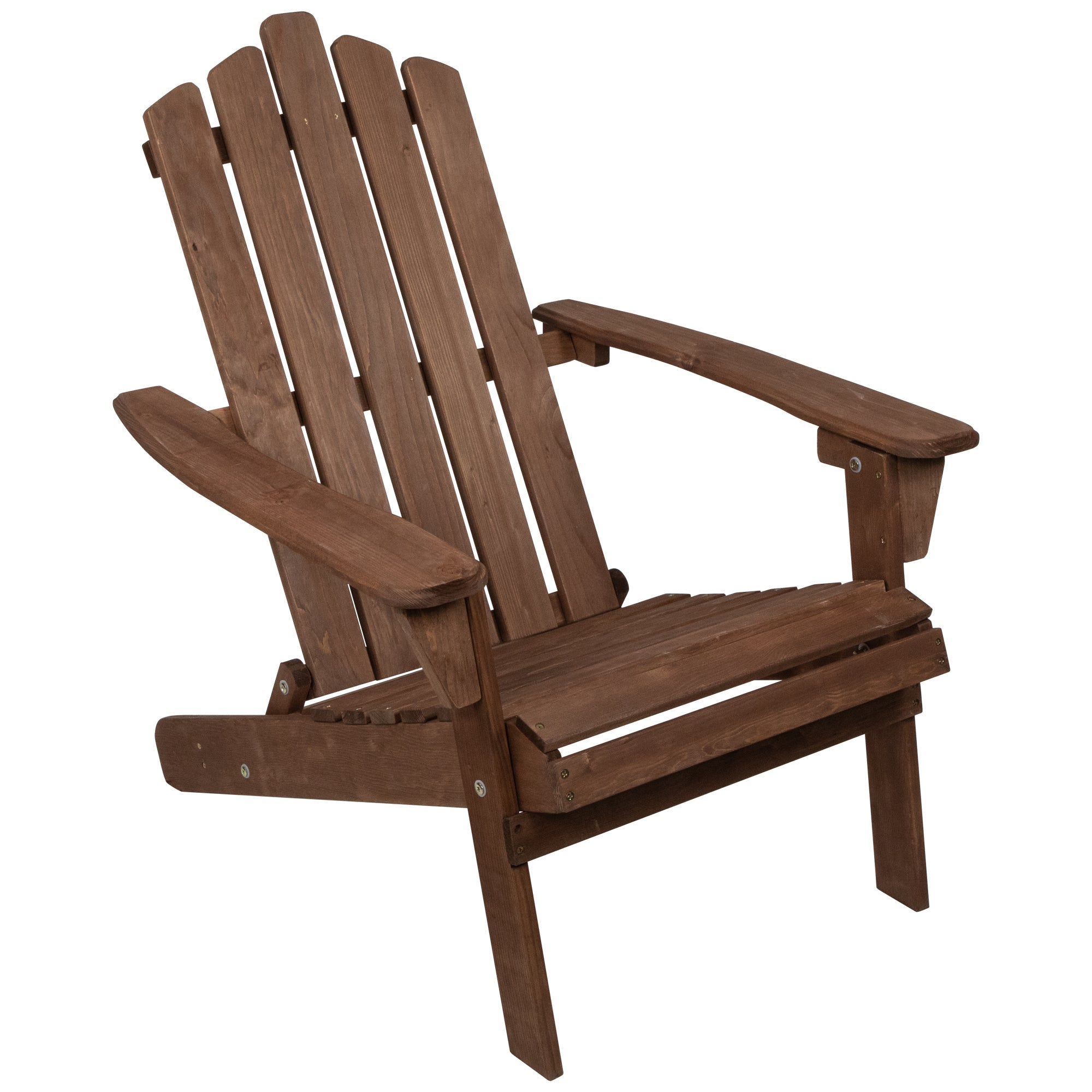  Classic Folding Wood Adirondack Chair - Brown - Bonton