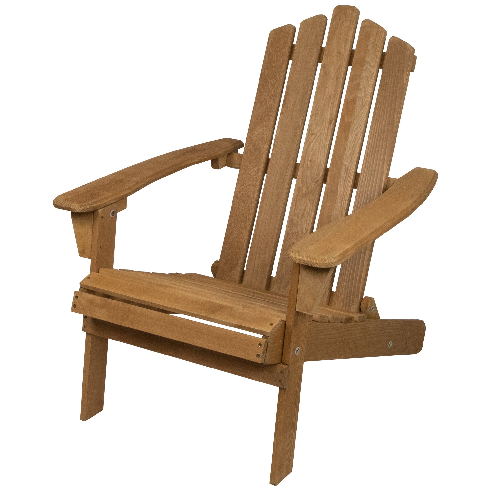  Classic Folding Wood Adirondack Chair - Natural - Bonton