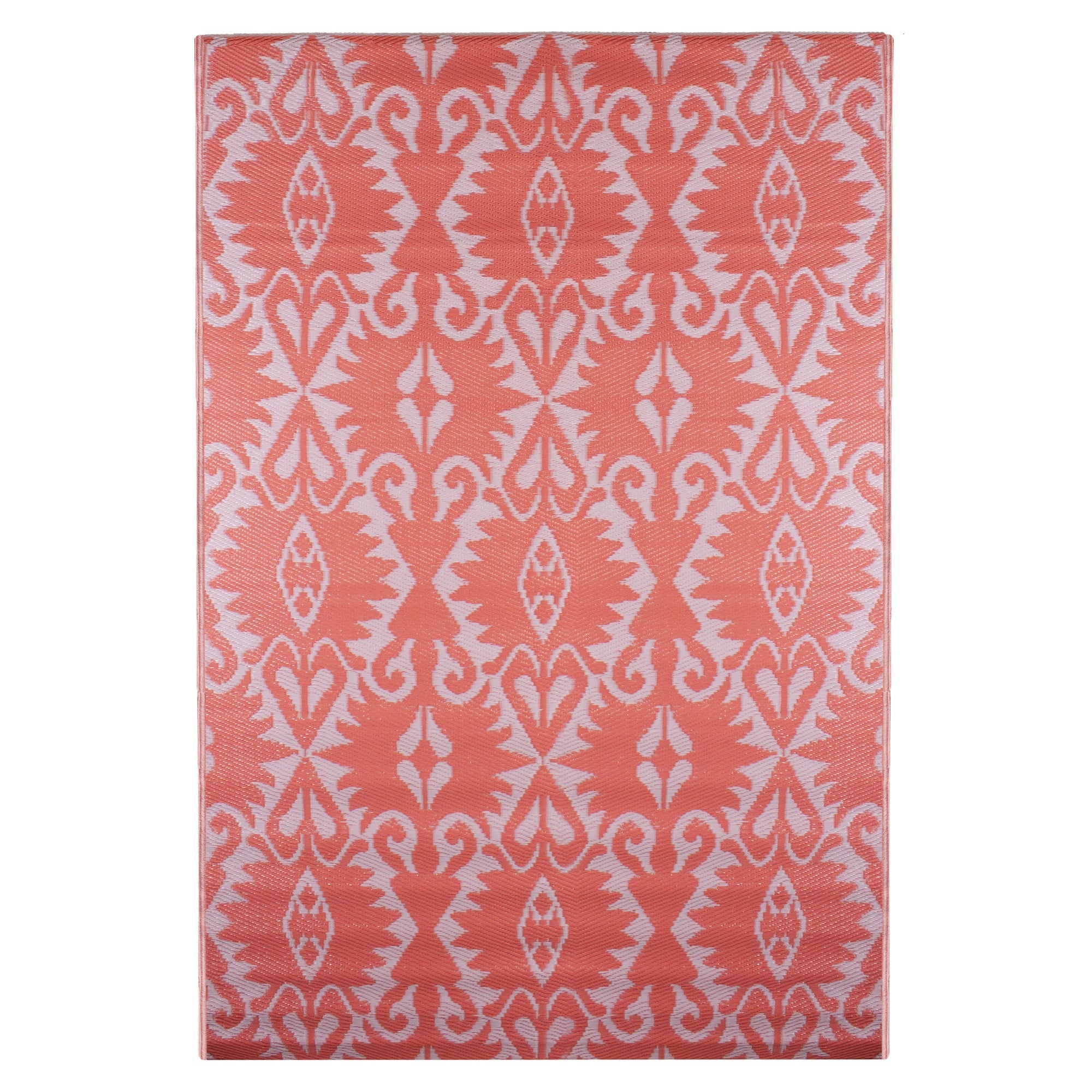  4' x 6' Pink Abstract Pattern Rectangular Outdoor Area Rug - Pink - Bonton