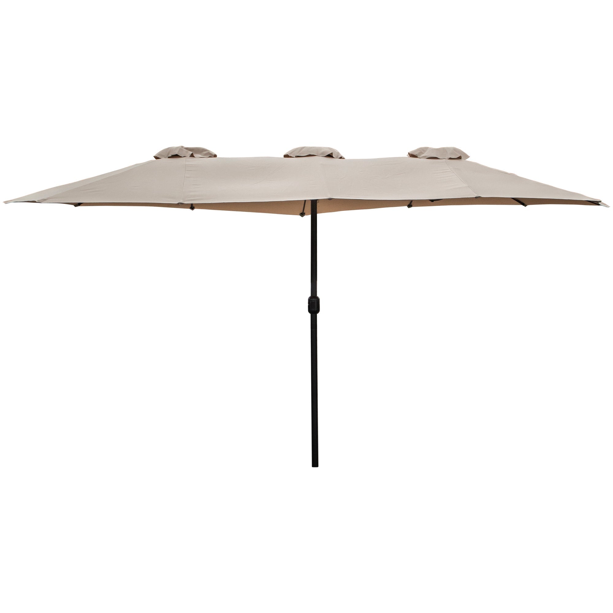  NorthLight 15' Outdoor Patio Market Umbrella with Hand Crank - Beige - Bonton