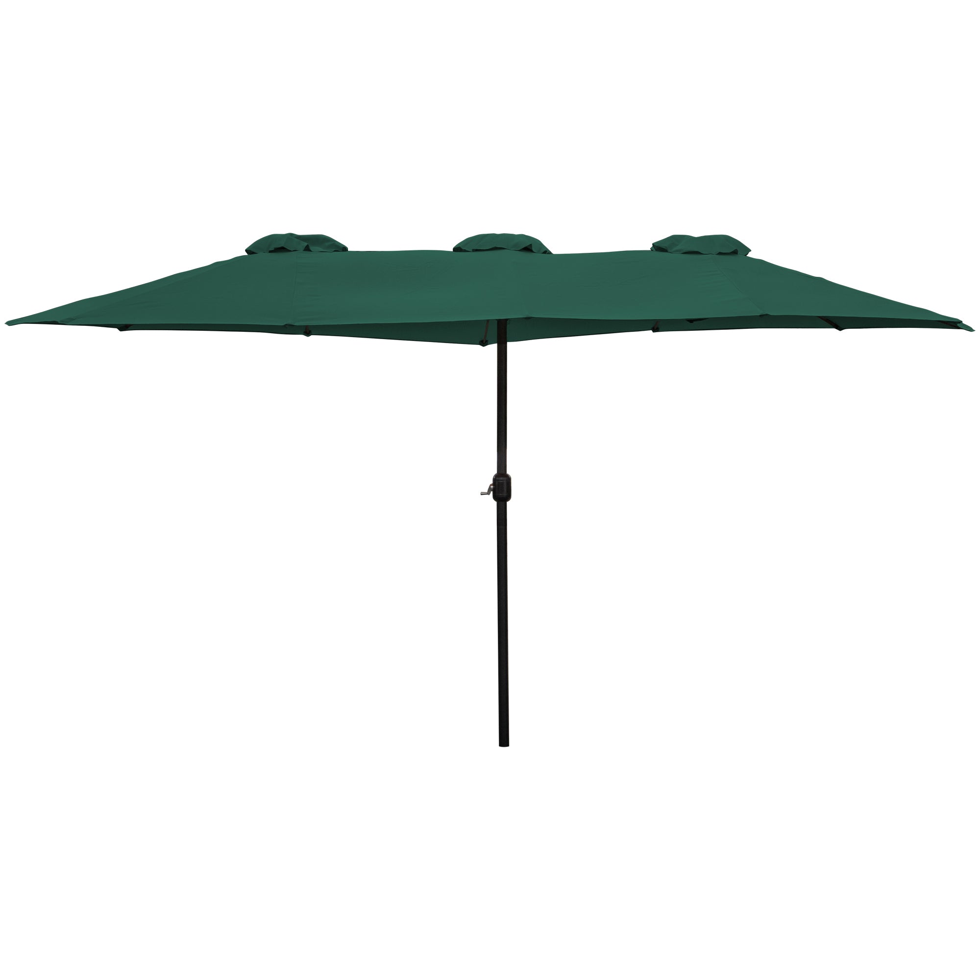  NorthLight 15' Outdoor Patio Market Umbrella with Hand Crank - Green - Bonton