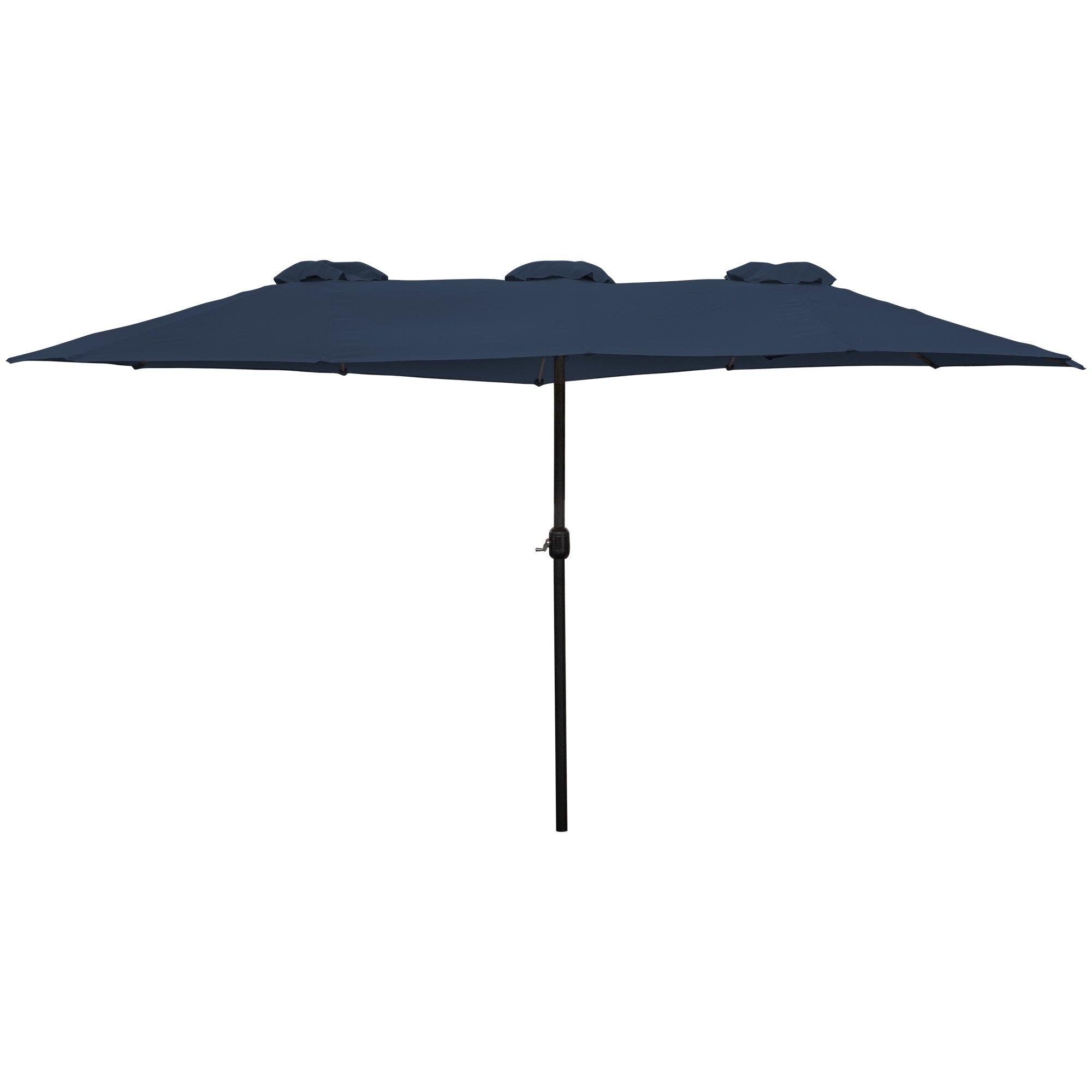  NorthLight 15' Outdoor Patio Market Umbrella with Hand Crank - Blue - Bonton